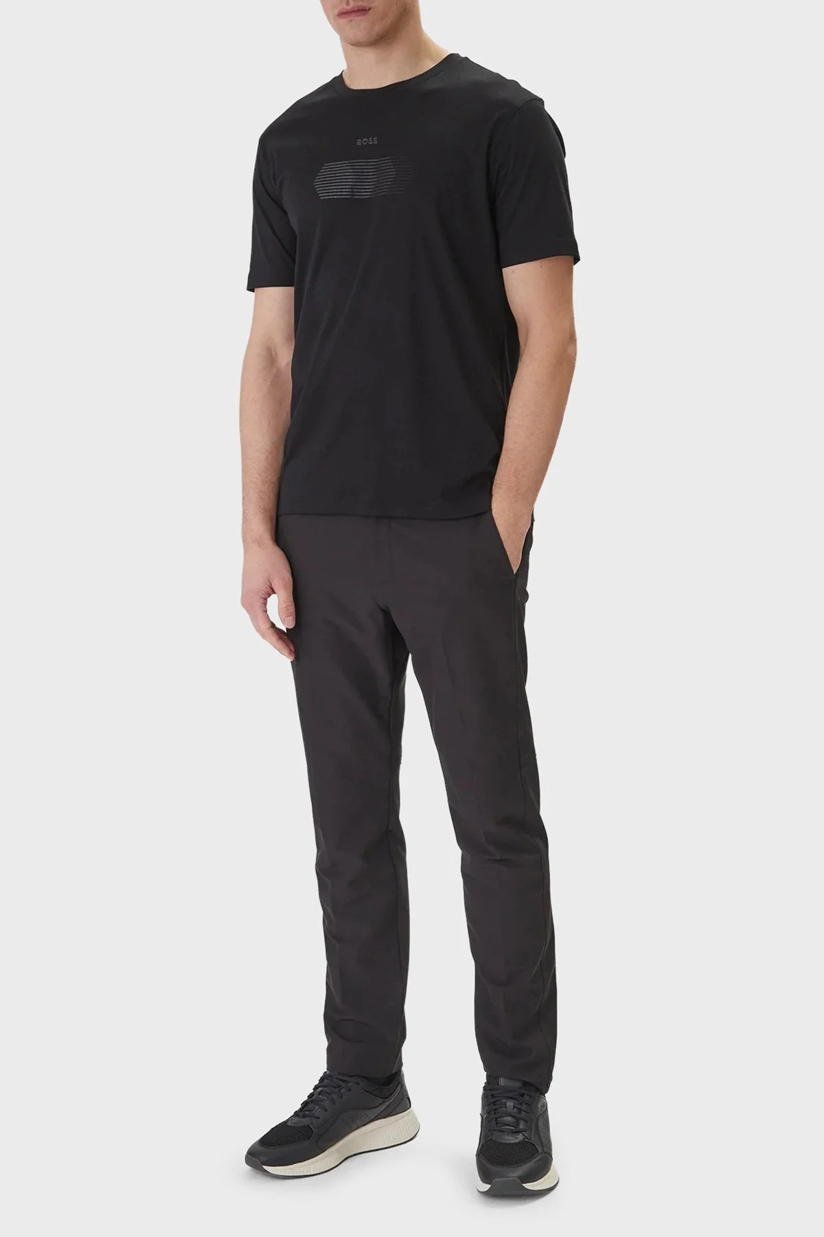 Boss % 100 Pamuk Regular Fit Bisiklet Yaka Erkek T Shirt 50554557 001 SİYAH - 2