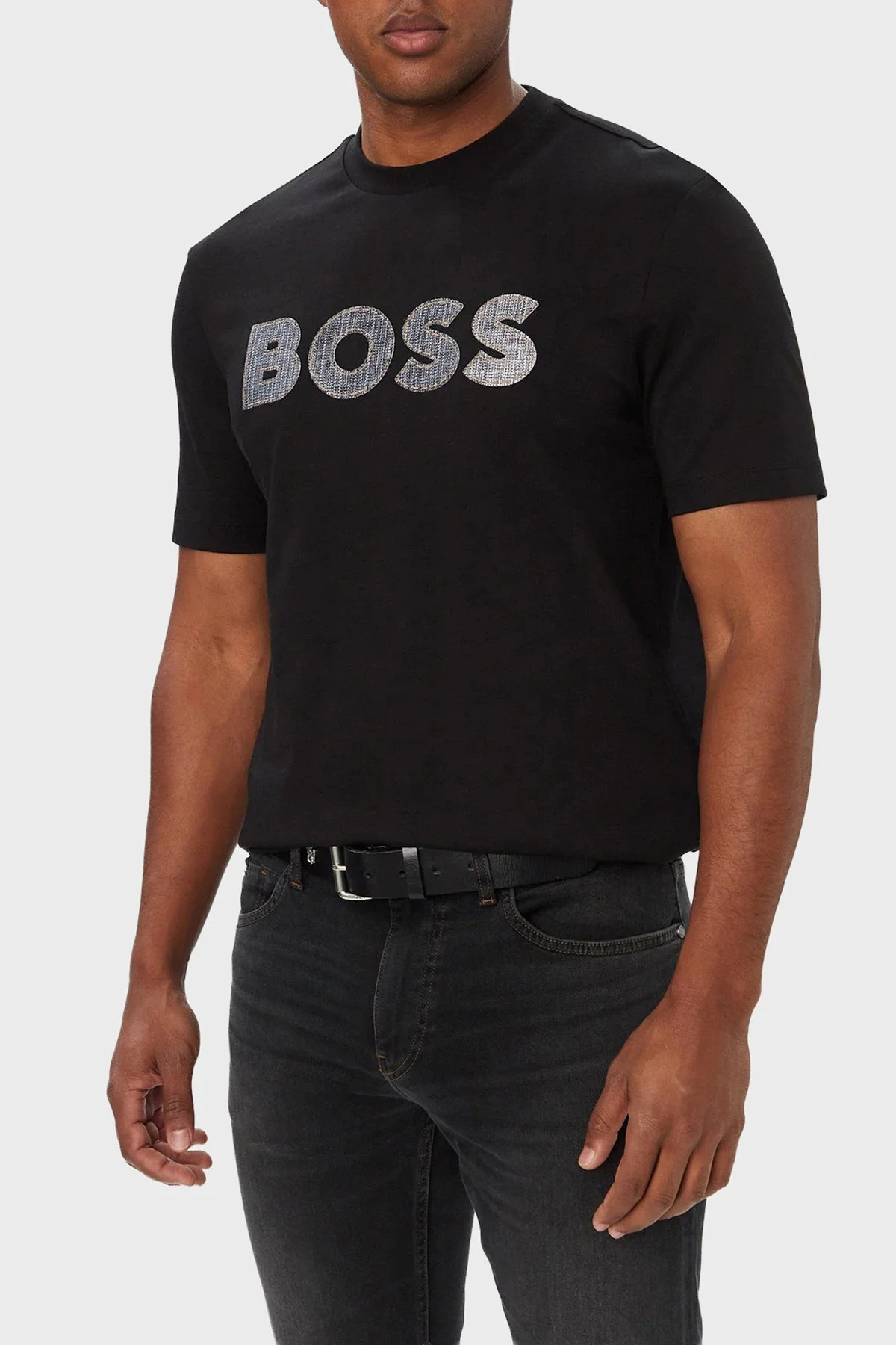 Boss % 100 Pamuk Regular Fit Bisiklet Yaka Erkek T Shirt 50565630 001 Siyah - 1