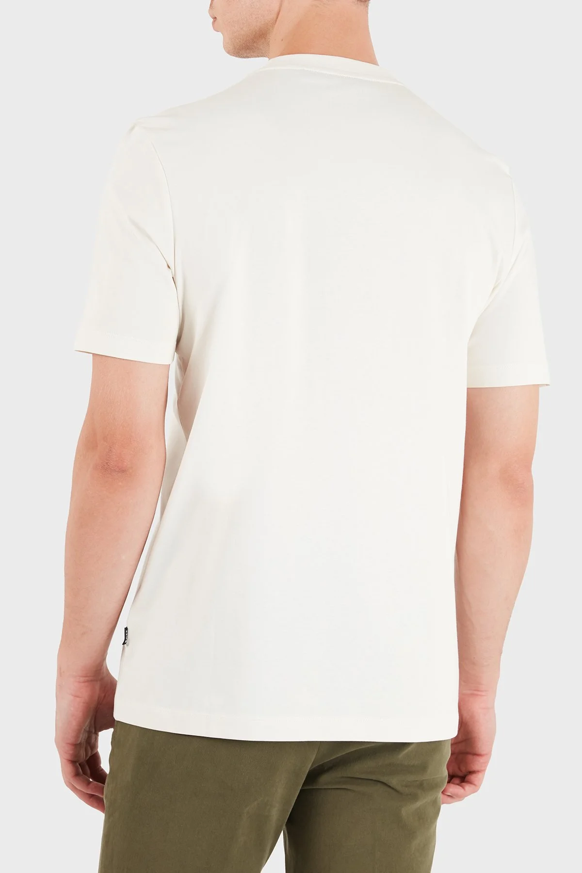 Boss % 100 Pamuk Regular Fit Bisiklet Yaka Erkek T Shirt 50565630 118 Bej - 3