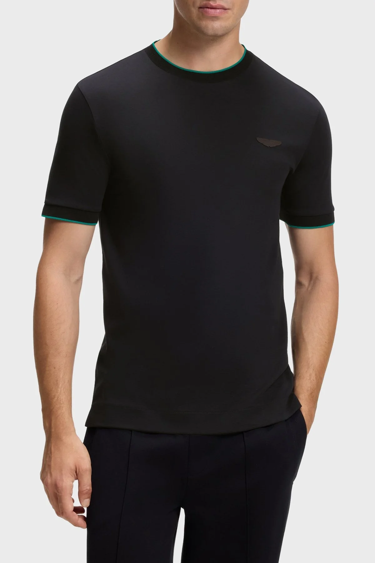 Boss % 100 Pamuk Regular Fit Bisiklet Yaka Erkek T Shirt 50575011 001 Siyah - 1