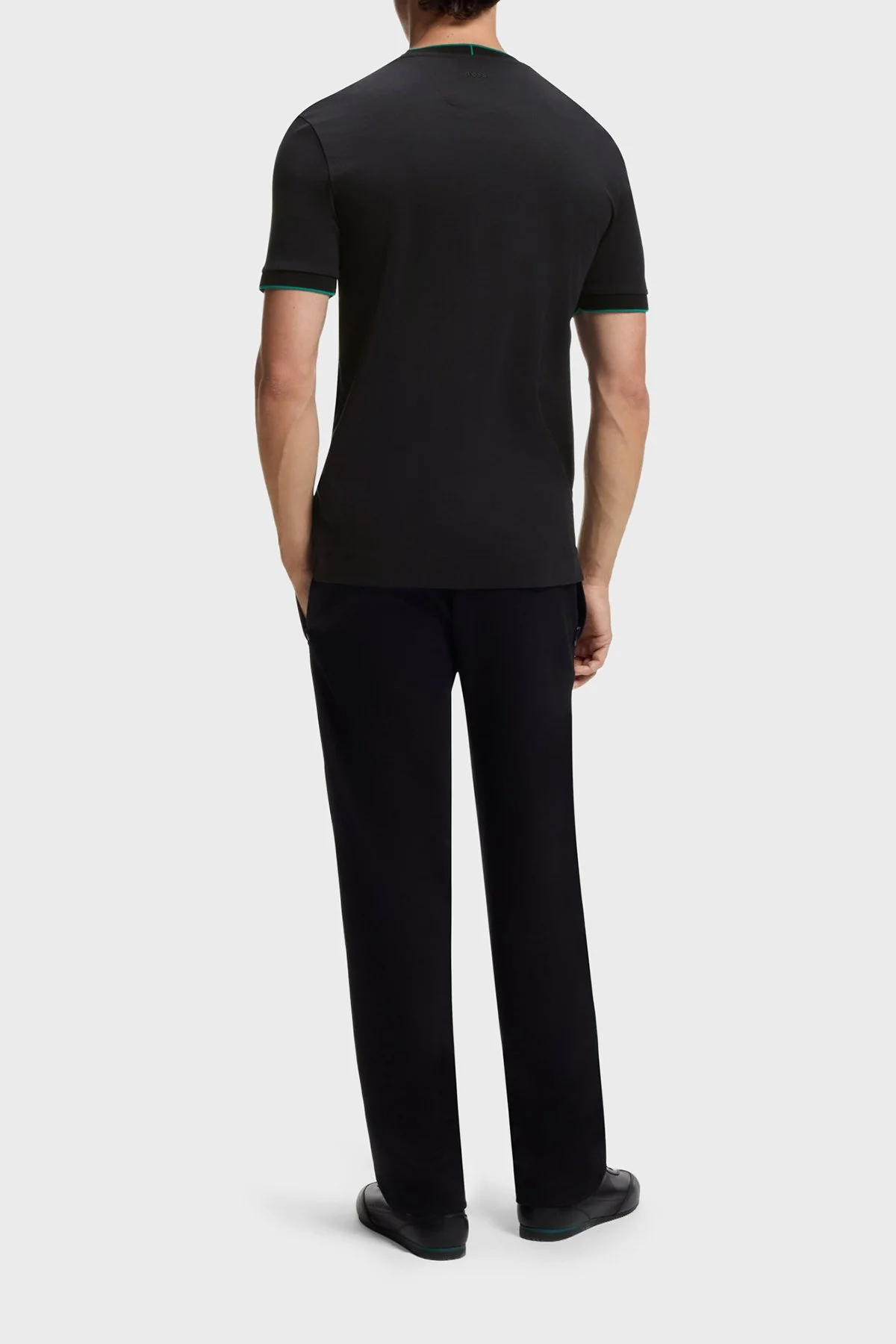 Boss % 100 Pamuk Regular Fit Bisiklet Yaka Erkek T Shirt 50575011 001 Siyah - 3