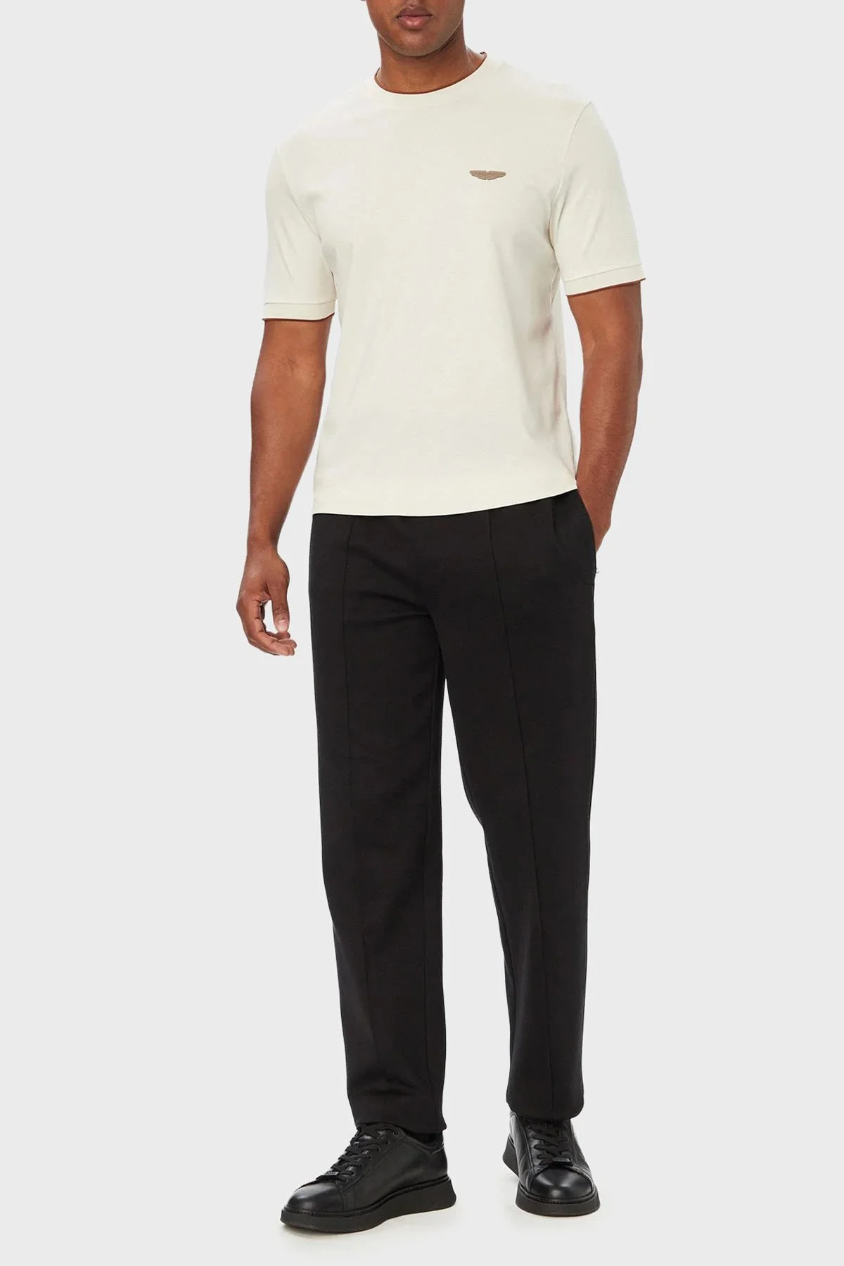 Boss % 100 Pamuk Regular Fit Bisiklet Yaka Erkek T Shirt 50575011 118 Bej - 2