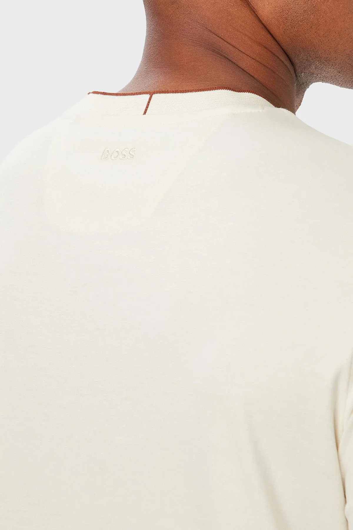 Boss % 100 Pamuk Regular Fit Bisiklet Yaka Erkek T Shirt 50575011 118 Bej - 5