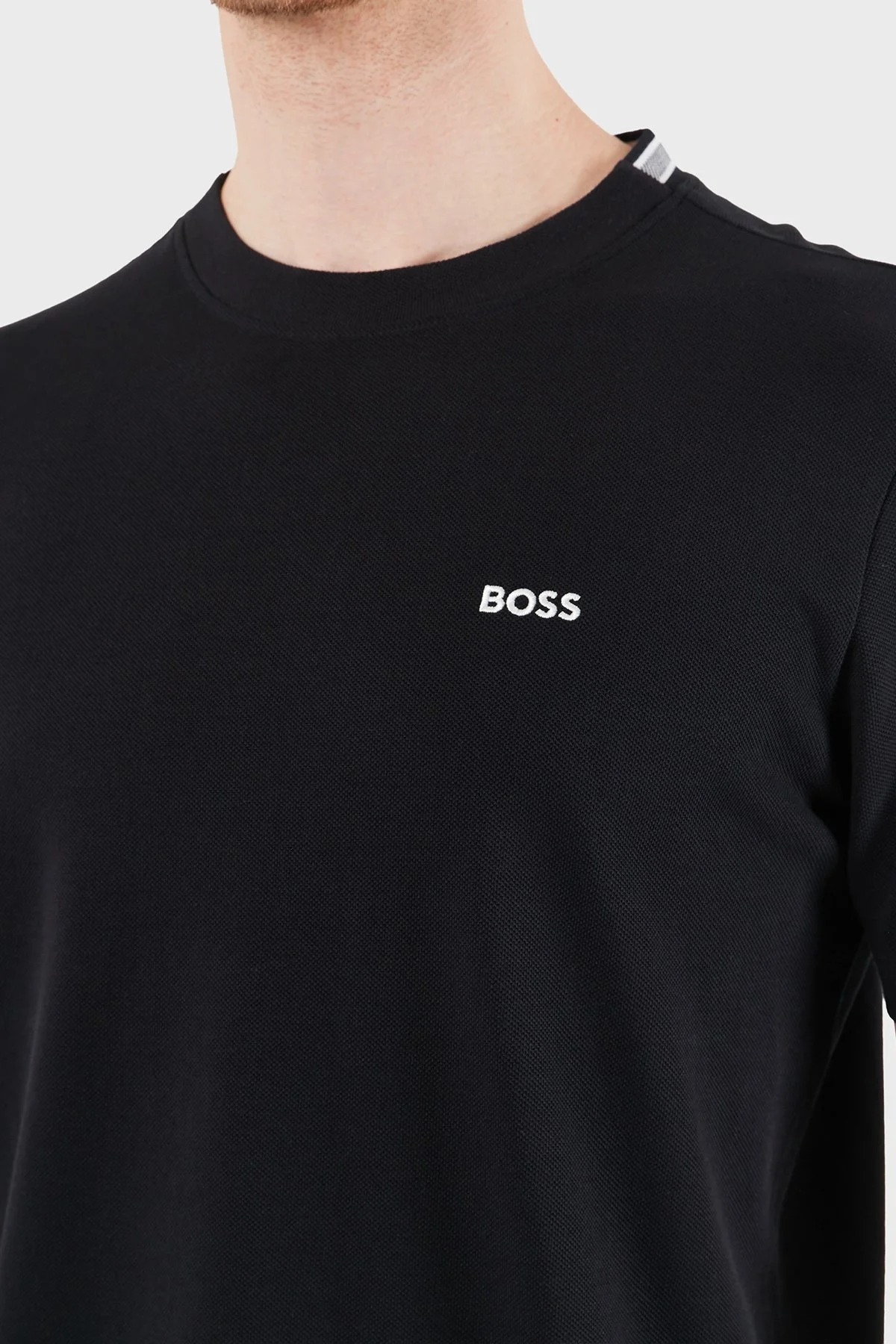 Boss % 100 Pamuk Regular Fit Bisiklet Yaka Erkek T Shirt 50575207 402 LACİVERT - 5