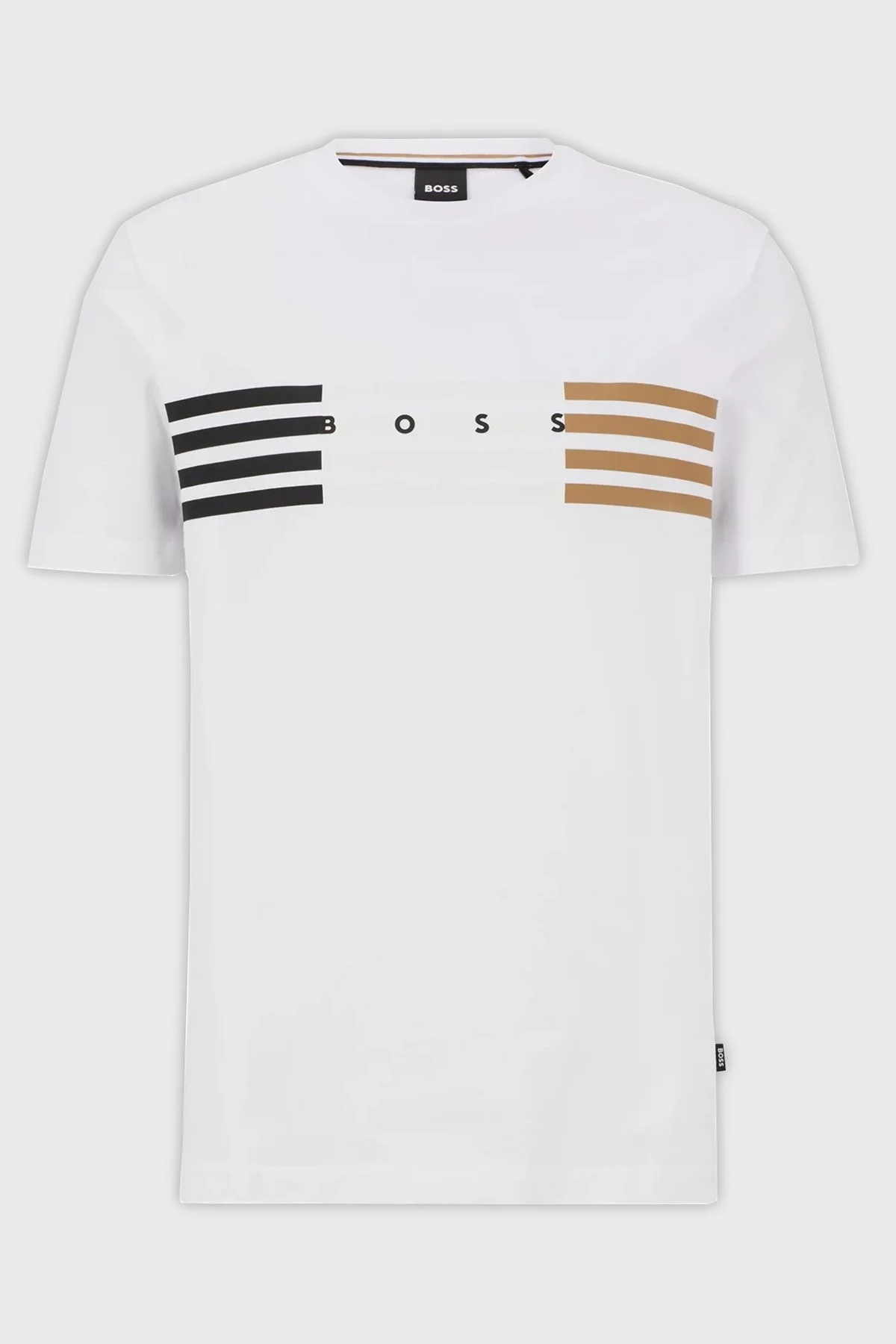 Boss % 100 Pamuk Regular Fit Bisiklet Yaka Kısa Kollu Erkek T Shirt 50485669 100 BEYAZ - 2