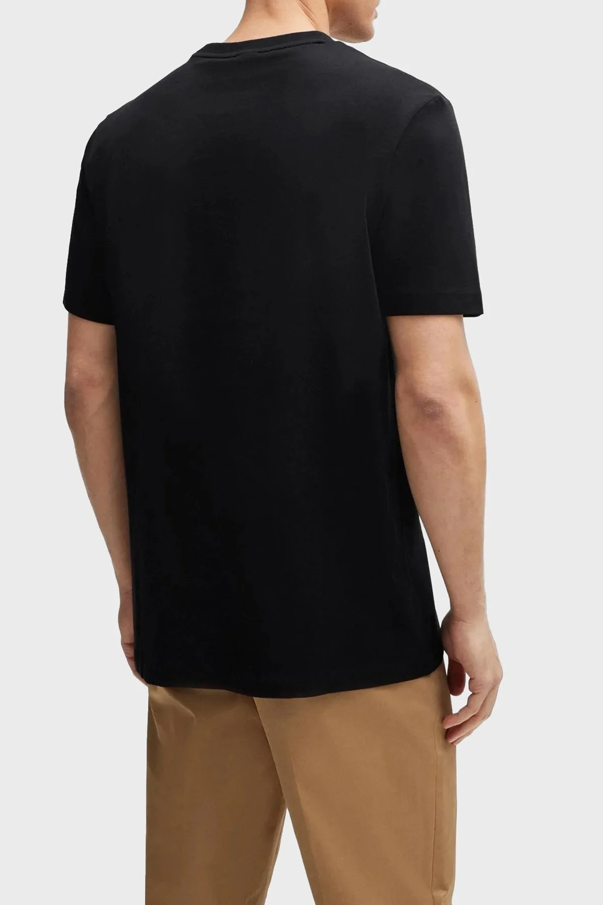 Boss % 100 Pamuk Regular Fit Bisiklet Yaka Logolu Erkek T Shirt 50513382 001 SİYAH - 3