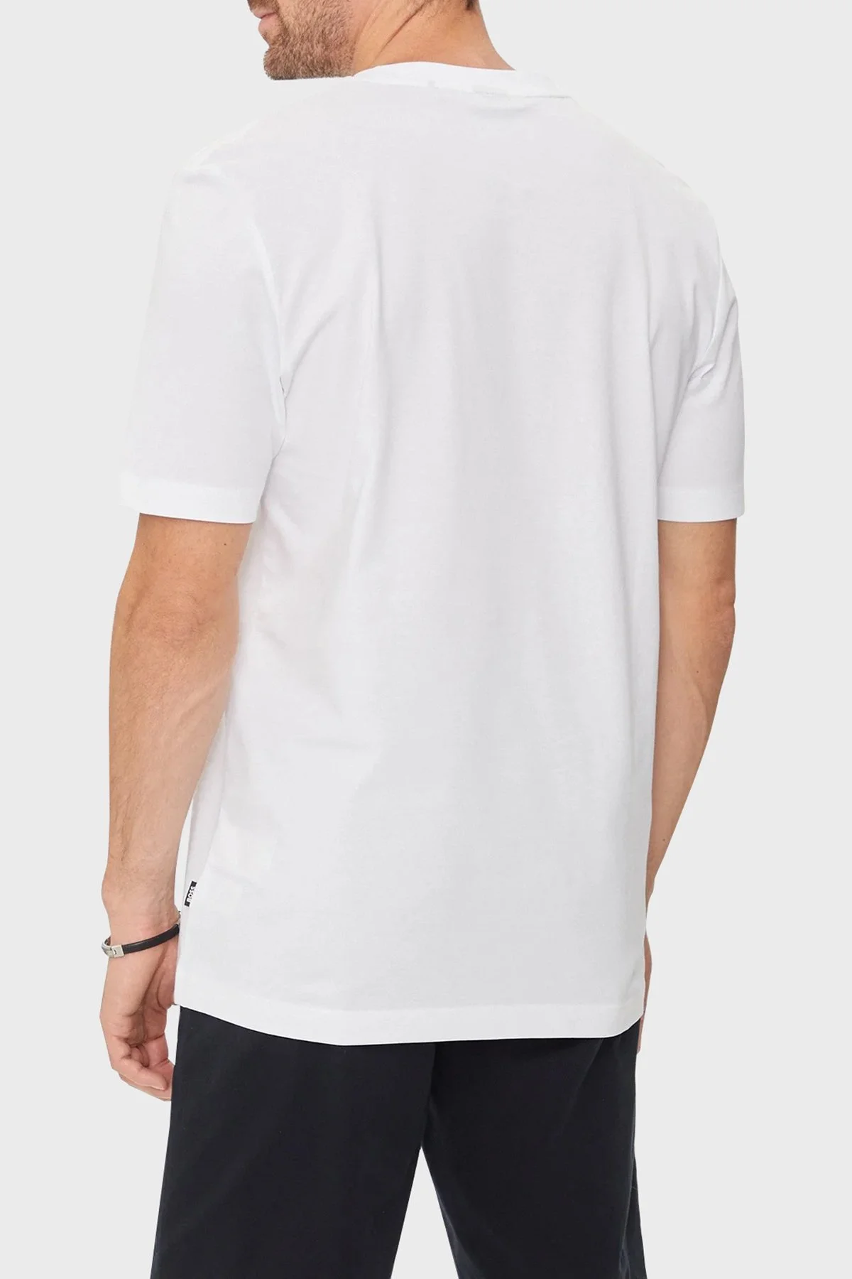Boss % 100 Pamuk Regular Fit Bisiklet Yaka Logolu Erkek T Shirt 50513382 100 BEYAZ - 3