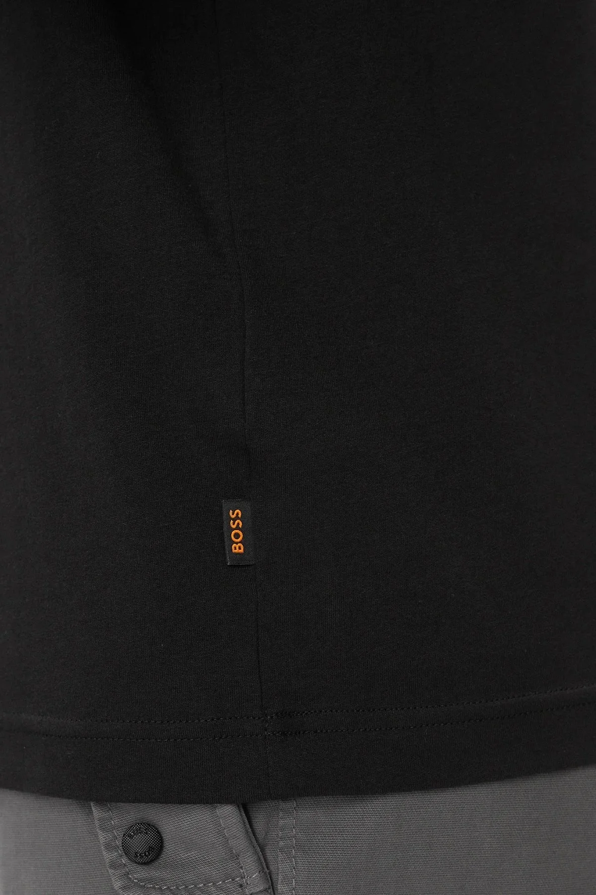 Boss % 100 Pamuk Regular Fit Bisiklet Yaka Logolu Erkek T Shirt 50515829 001 SİYAH - 5