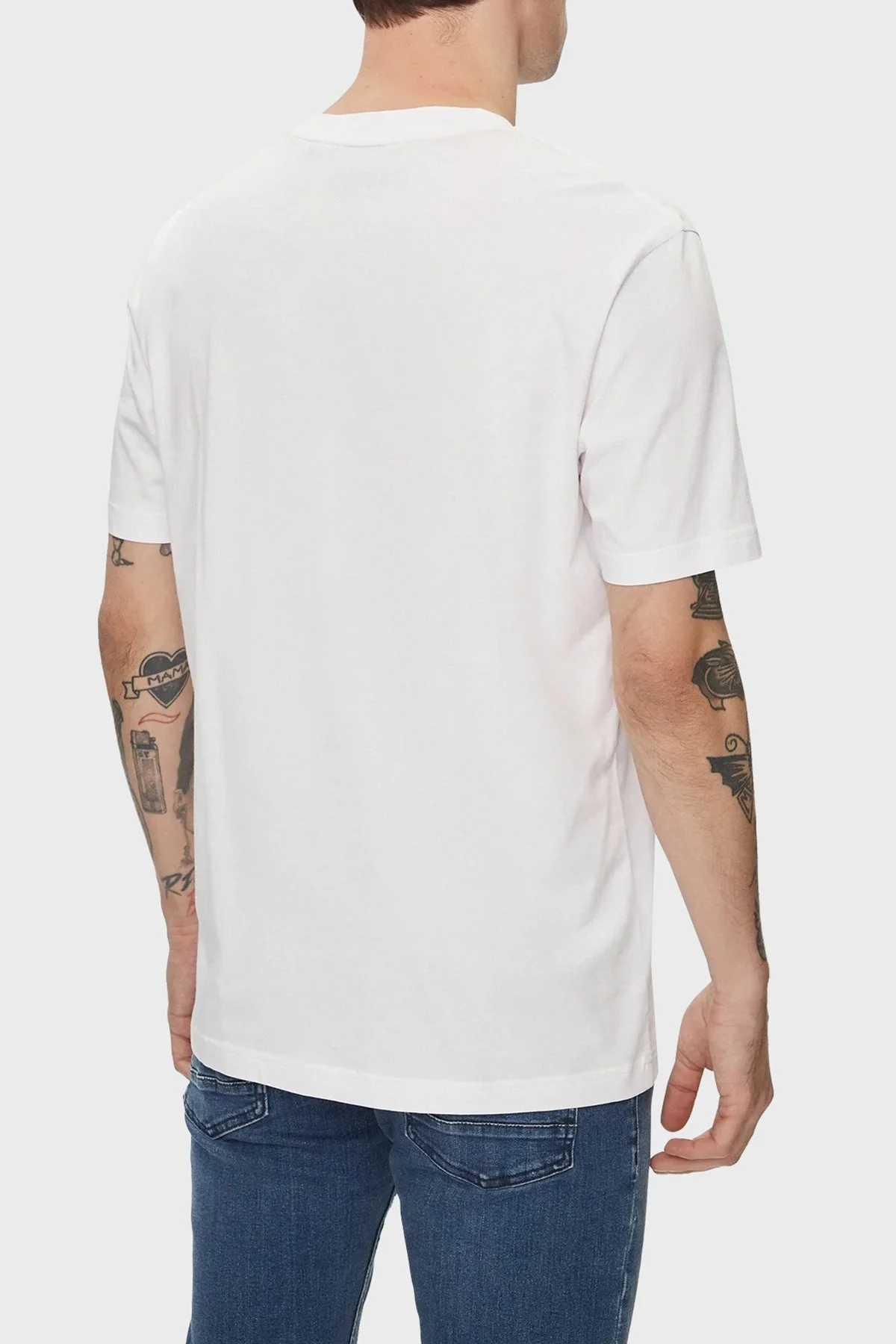 Boss % 100 Pamuk Regular Fit Bisiklet Yaka Logolu Erkek T Shirt 50515829 100 BEYAZ - 9