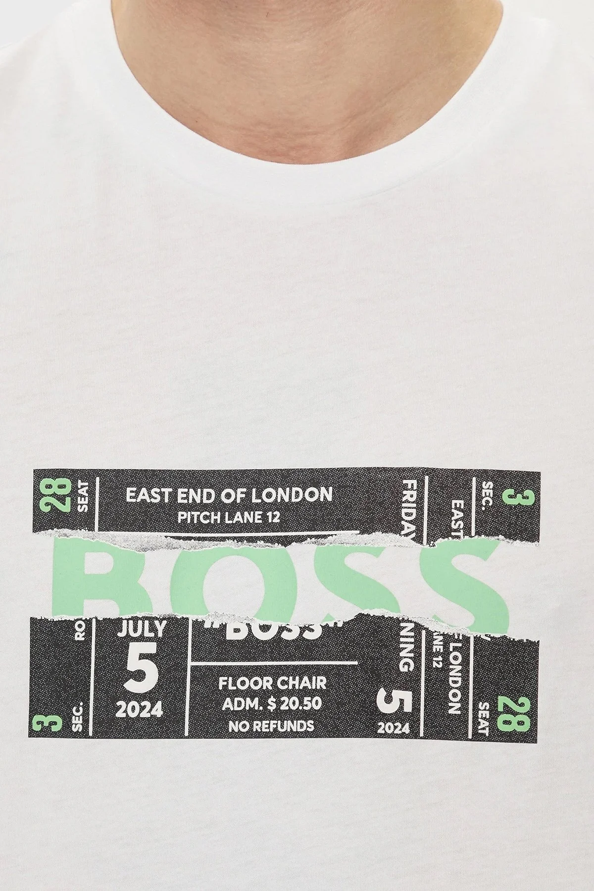 Boss % 100 Pamuk Regular Fit Bisiklet Yaka Logolu Erkek T Shirt 50515829 100 BEYAZ - 10