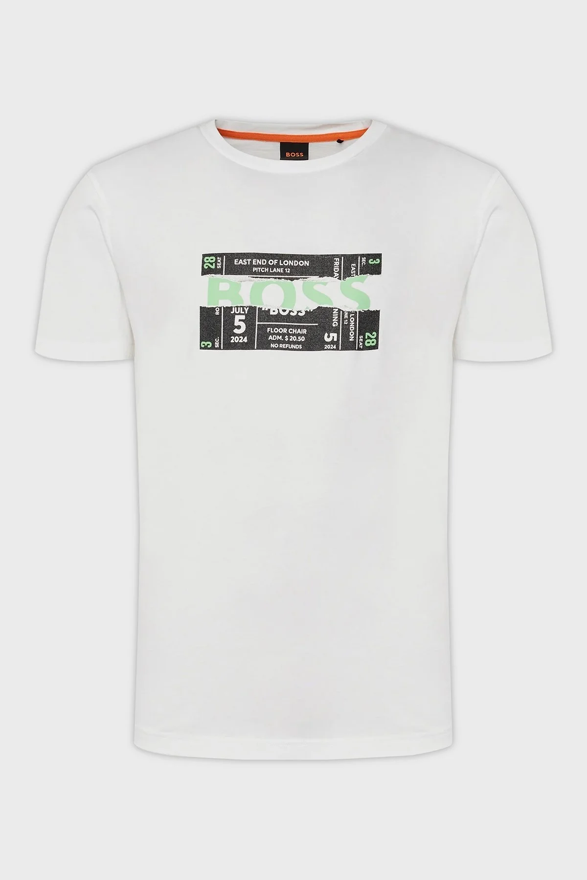 Boss % 100 Pamuk Regular Fit Bisiklet Yaka Logolu Erkek T Shirt 50515829 100 BEYAZ - 12