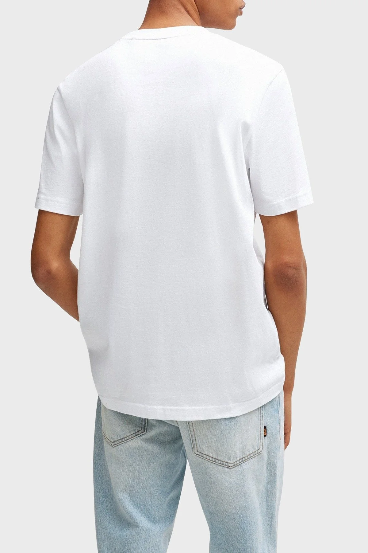 Boss % 100 Pamuk Regular Fit Bisiklet Yaka Logolu Erkek T Shirt 50515997 100 BEYAZ - 3