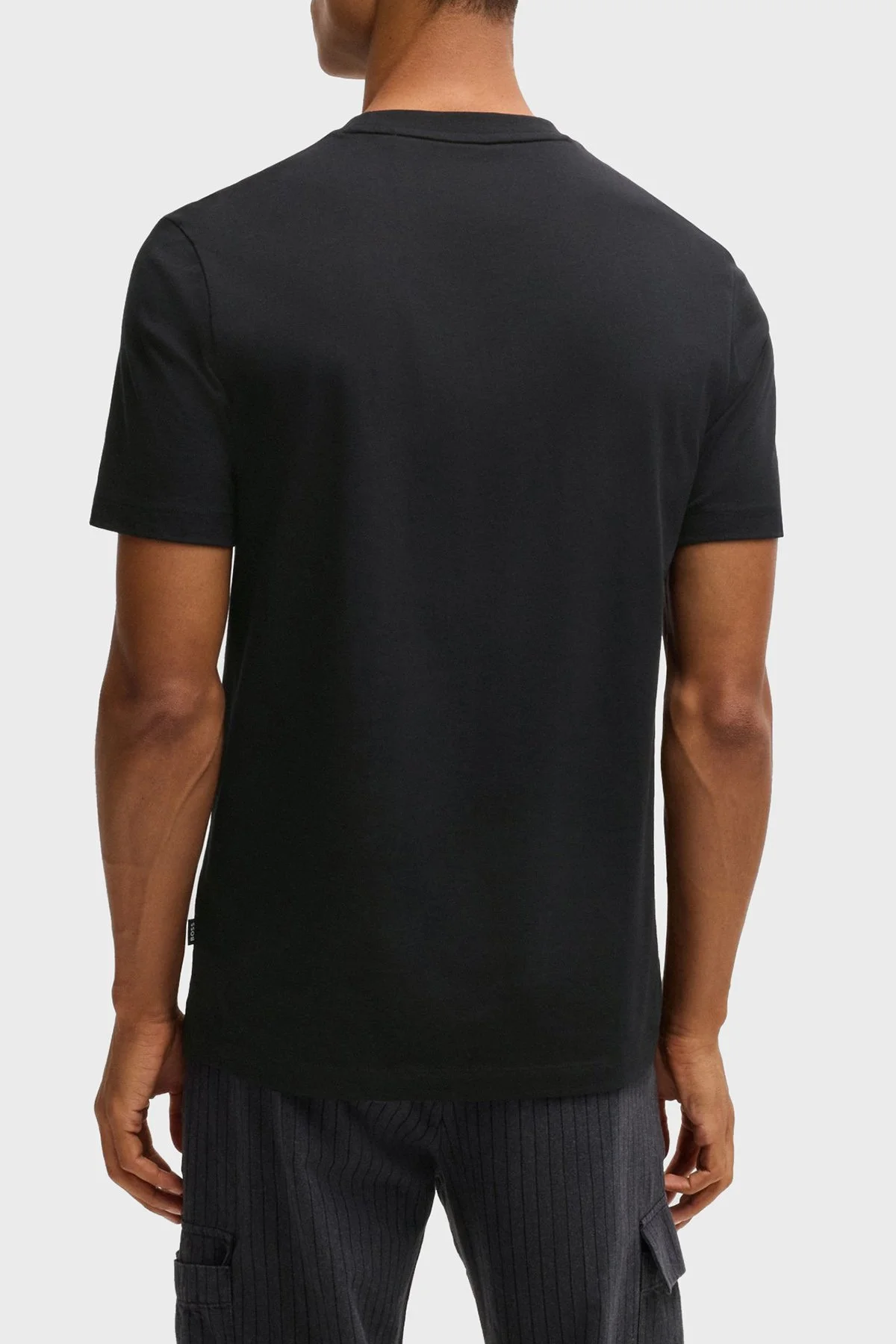 Boss % 100 Pamuk Regular Fit Bisiklet Yaka Logolu Erkek T Shirt 50531309 001 SİYAH - 3