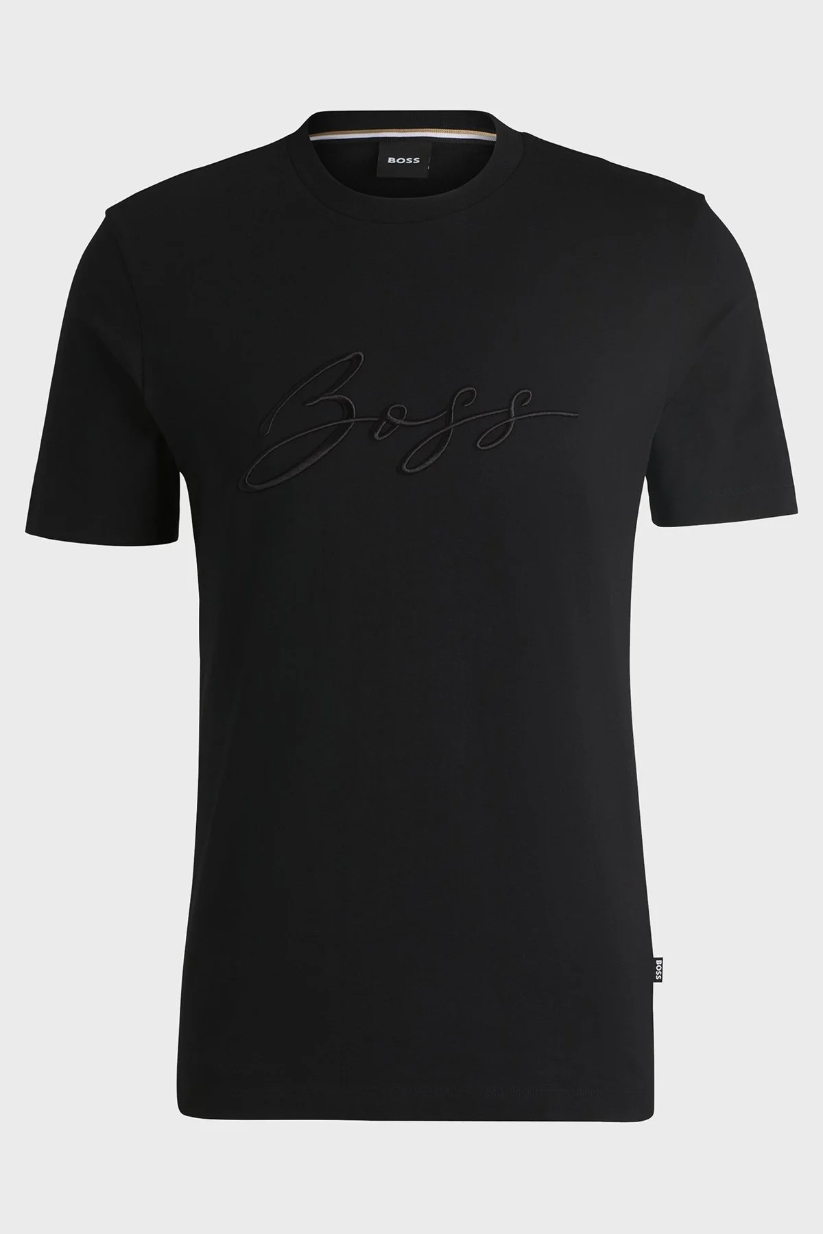 Boss % 100 Pamuk Regular Fit Bisiklet Yaka Logolu Erkek T Shirt 50531309 001 SİYAH - 5