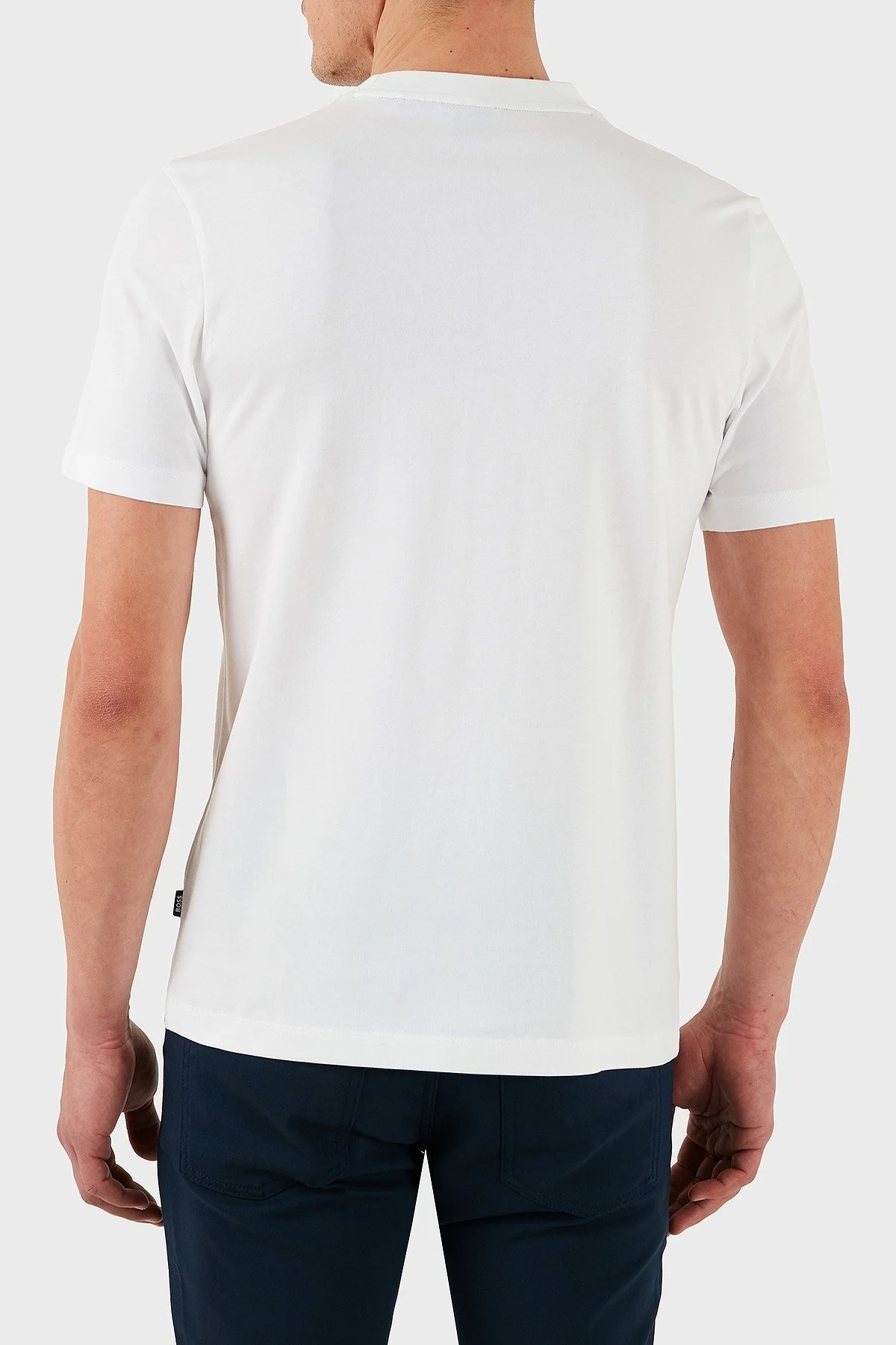 Boss % 100 Pamuk Regular Fit Bisiklet Yaka Logolu Erkek T Shirt 50531309 102 BEYAZ - 3
