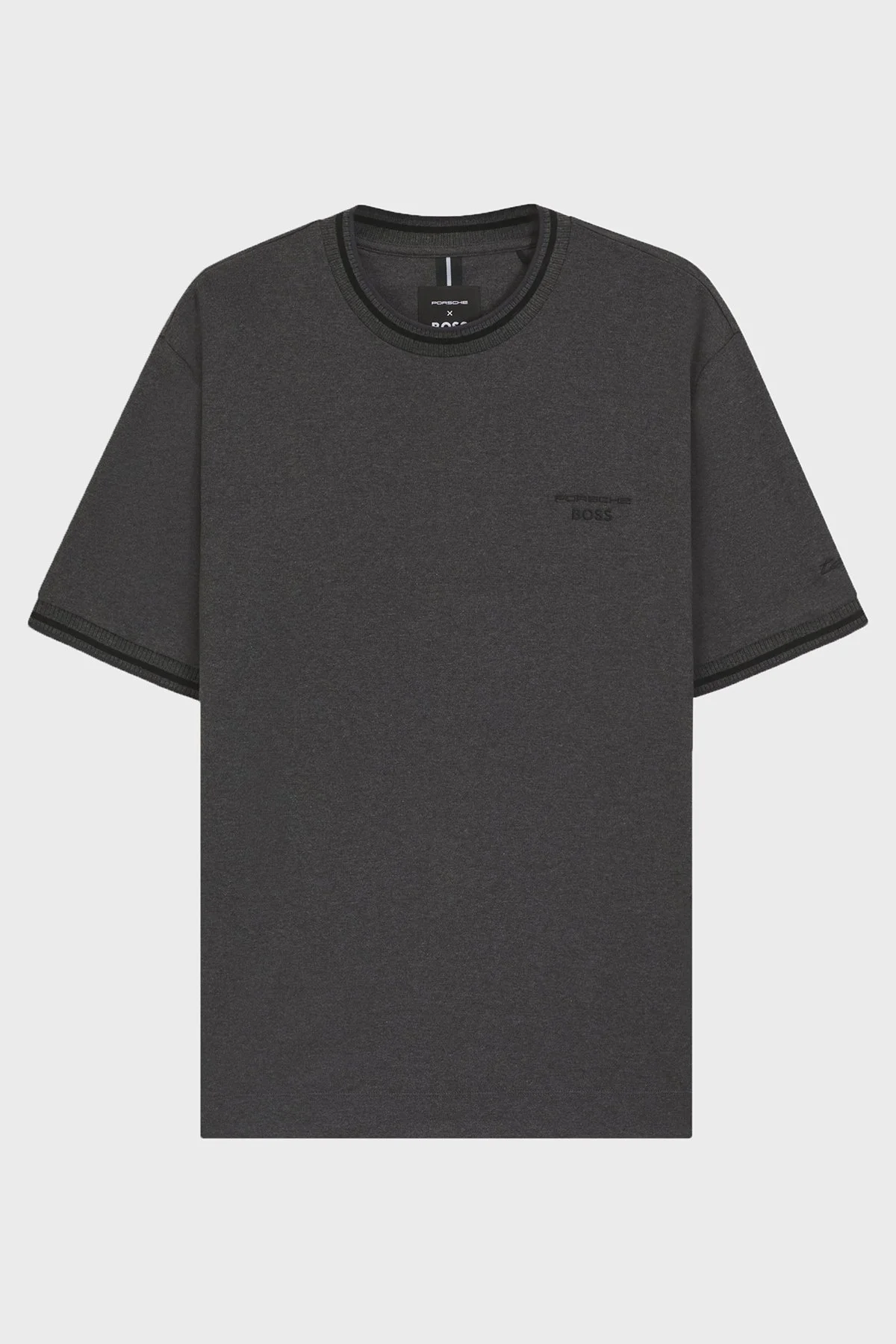 Boss % 100 Pamuk Regular Fit Bisiklet Yaka Logolu Erkek T Shirt 50543341 012 ANTRASİT - 5