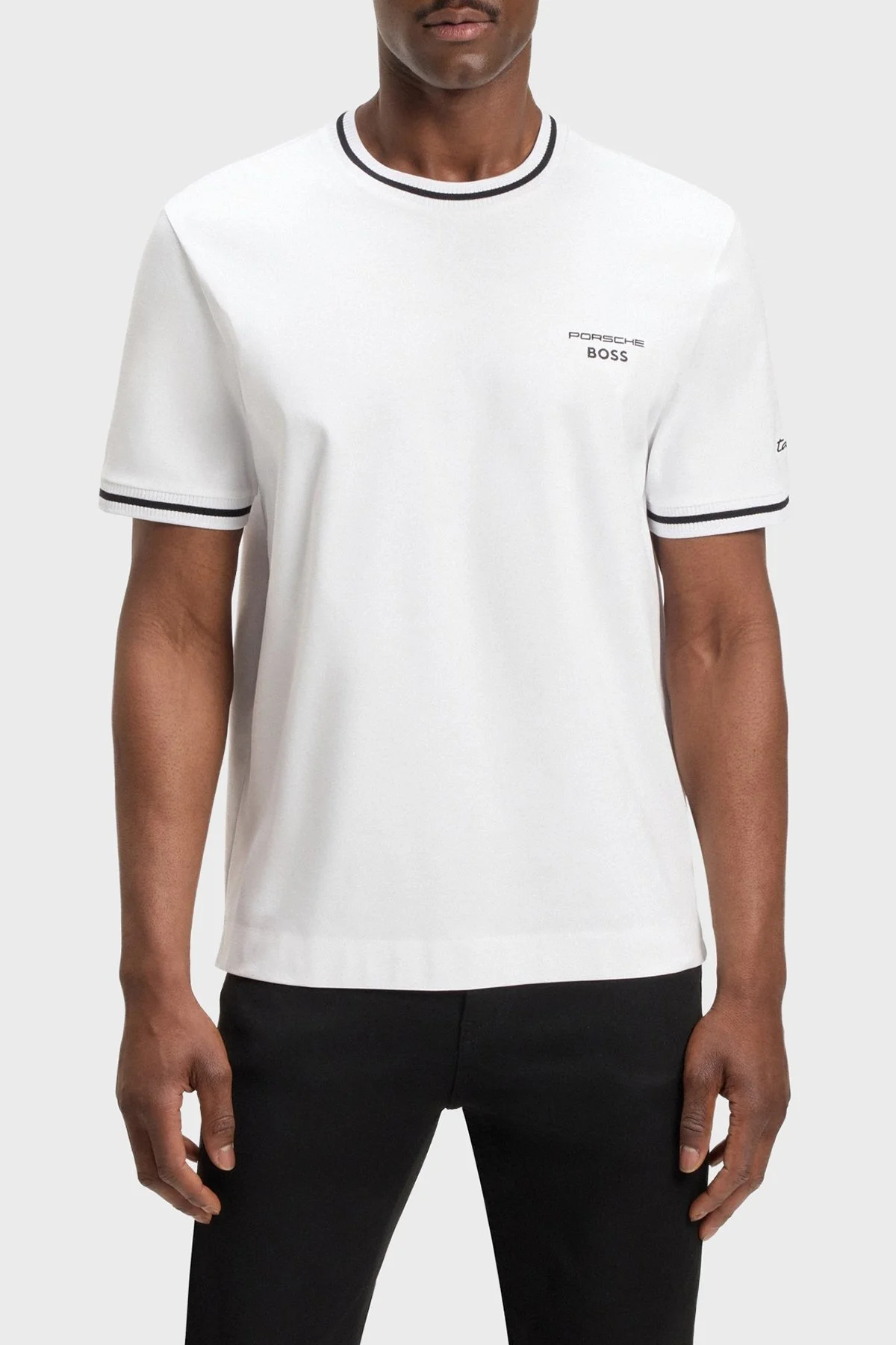 Boss % 100 Pamuk Regular Fit Bisiklet Yaka Logolu Erkek T Shirt 50543341 100 BEYAZ - 1