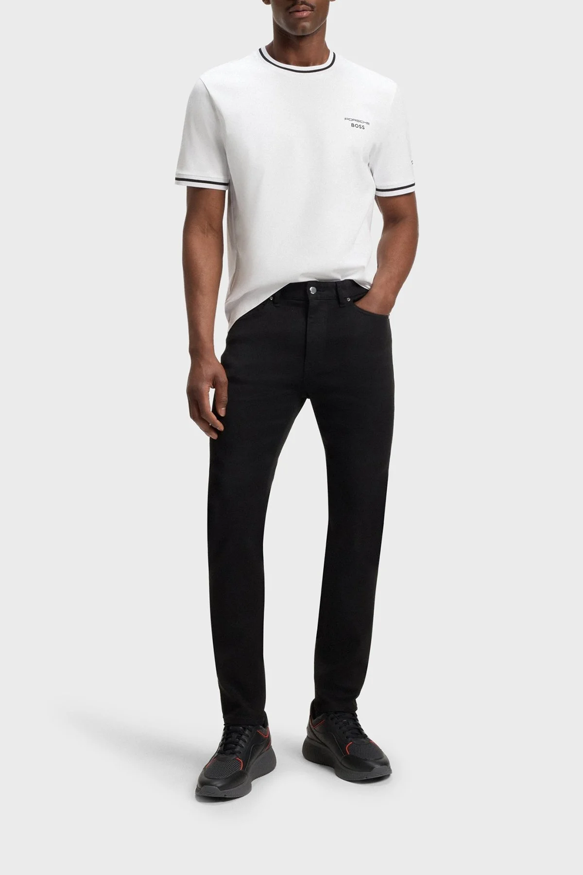 Boss % 100 Pamuk Regular Fit Bisiklet Yaka Logolu Erkek T Shirt 50543341 100 BEYAZ - 2