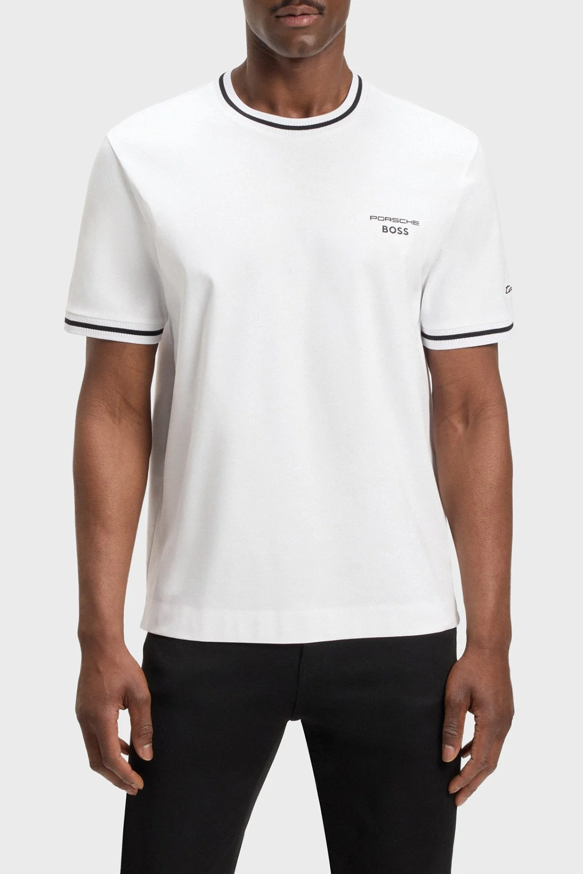 Boss % 100 Pamuk Regular Fit Bisiklet Yaka Logolu Erkek T Shirt 50543341 100 BEYAZ - 1