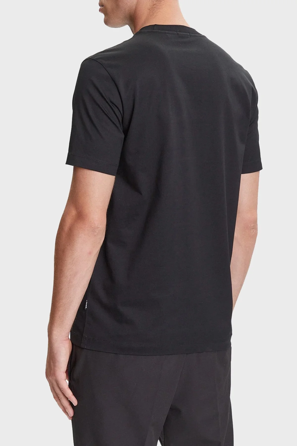 Boss % 100 Pamuk Regular Fit Bisiklet Yaka Logolu Erkek T Shirt 50543901 001 SİYAH - 3