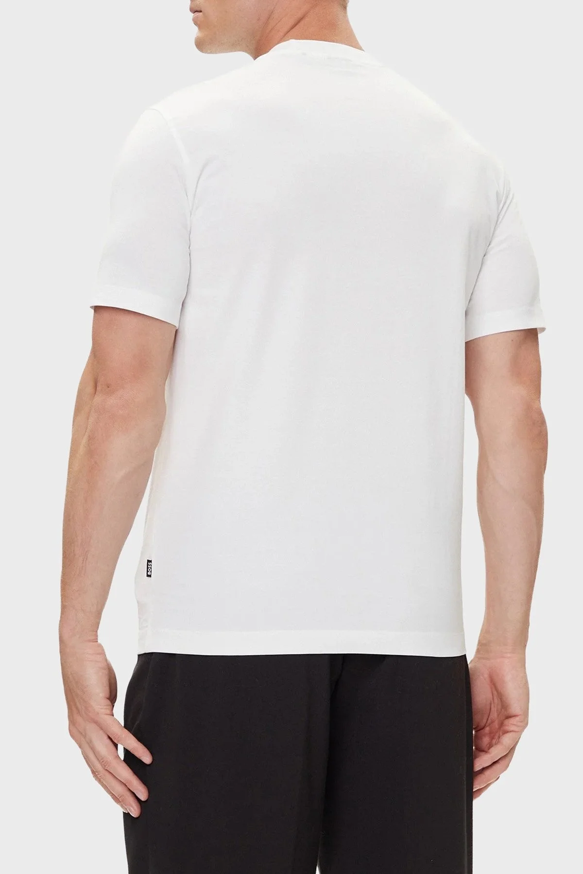 Boss % 100 Pamuk Regular Fit Bisiklet Yaka Logolu Erkek T Shirt 50543901 100 BEYAZ - 3