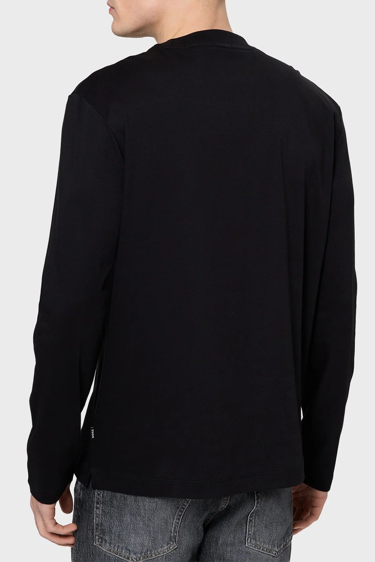 Boss % 100 Pamuk Regular Fit Bisiklet Yaka Uzun Kollu Erkek T Shirt 50555107 001 SİYAH - 2
