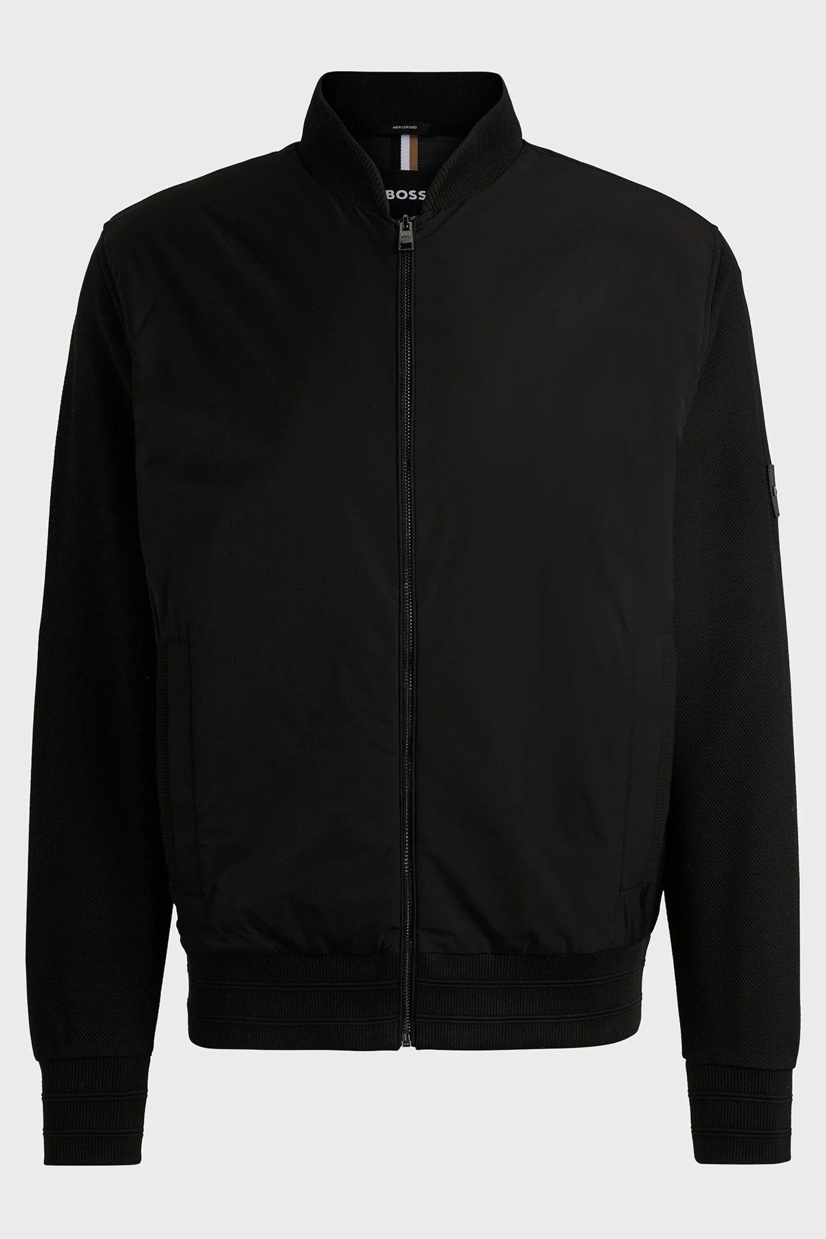 Boss % 100 Pamuk Regular Fit Dik Yaka Fermuarlı Erkek Sweat 50525007 001 SİYAH - 5