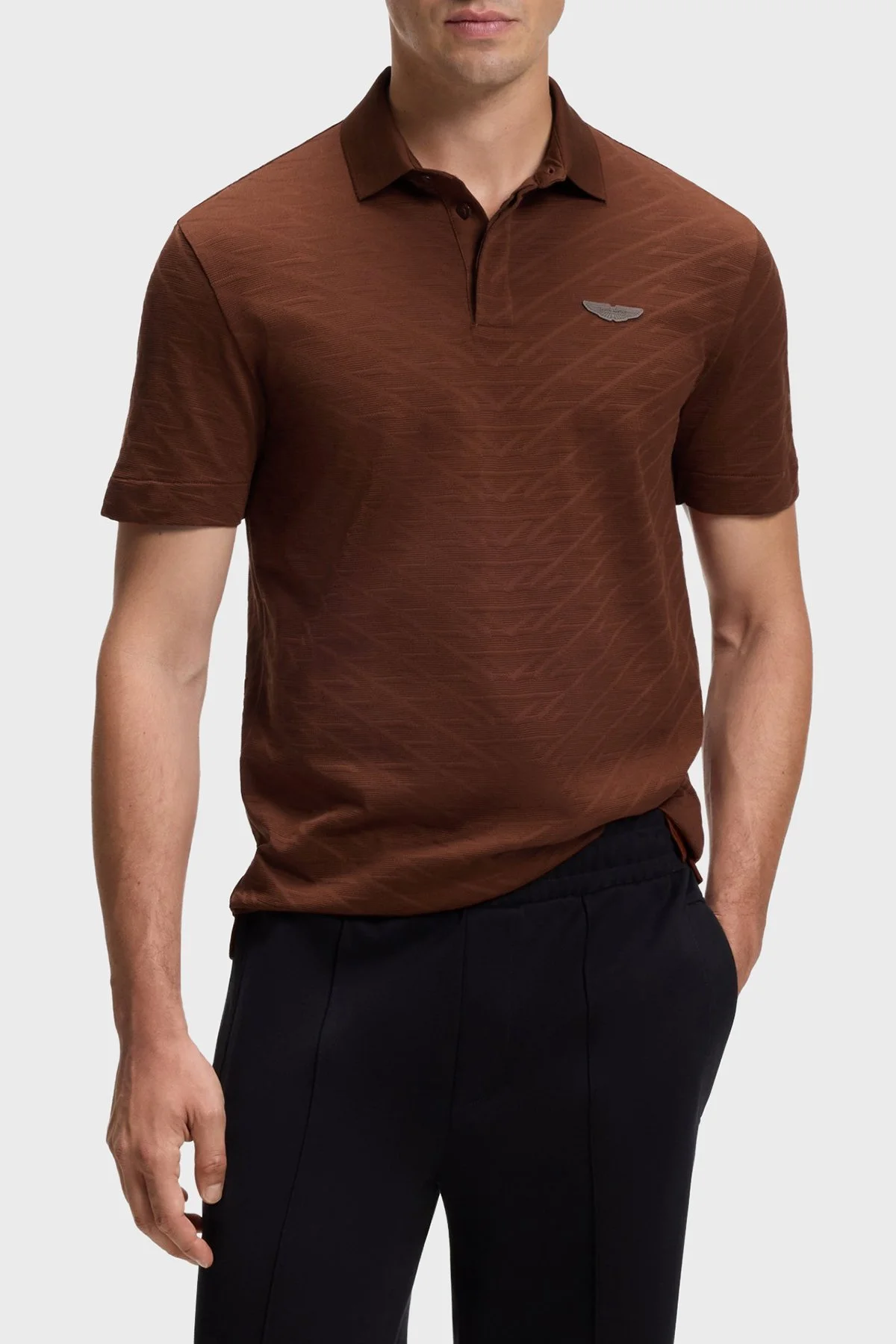 Boss % 100 Pamuk Regular Fit Düğmeli Erkek Polo 50565174 214 Kahve - 1