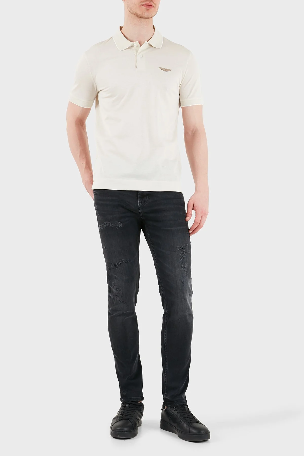 Boss % 100 Pamuk Regular Fit Düğmeli Erkek Polo 50566650 118 BEJ - 2