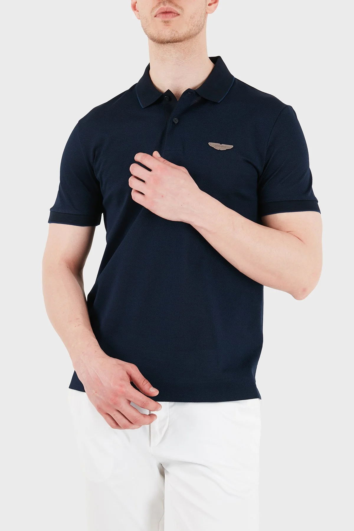 Boss % 100 Pamuk Regular Fit Düğmeli Erkek Polo 50566650 404 LACİVERT - 4