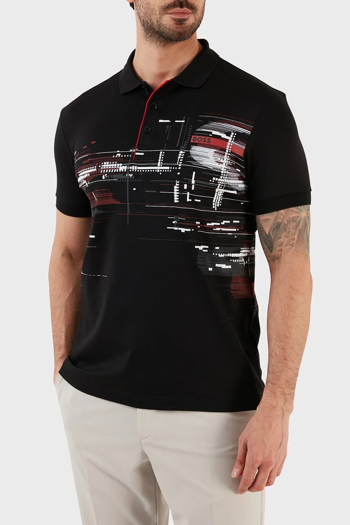 Boss % 100 Pamuk Regular Fit Düğmeli Erkek Polo T Shirt 50483226 001 SİYAH - 3