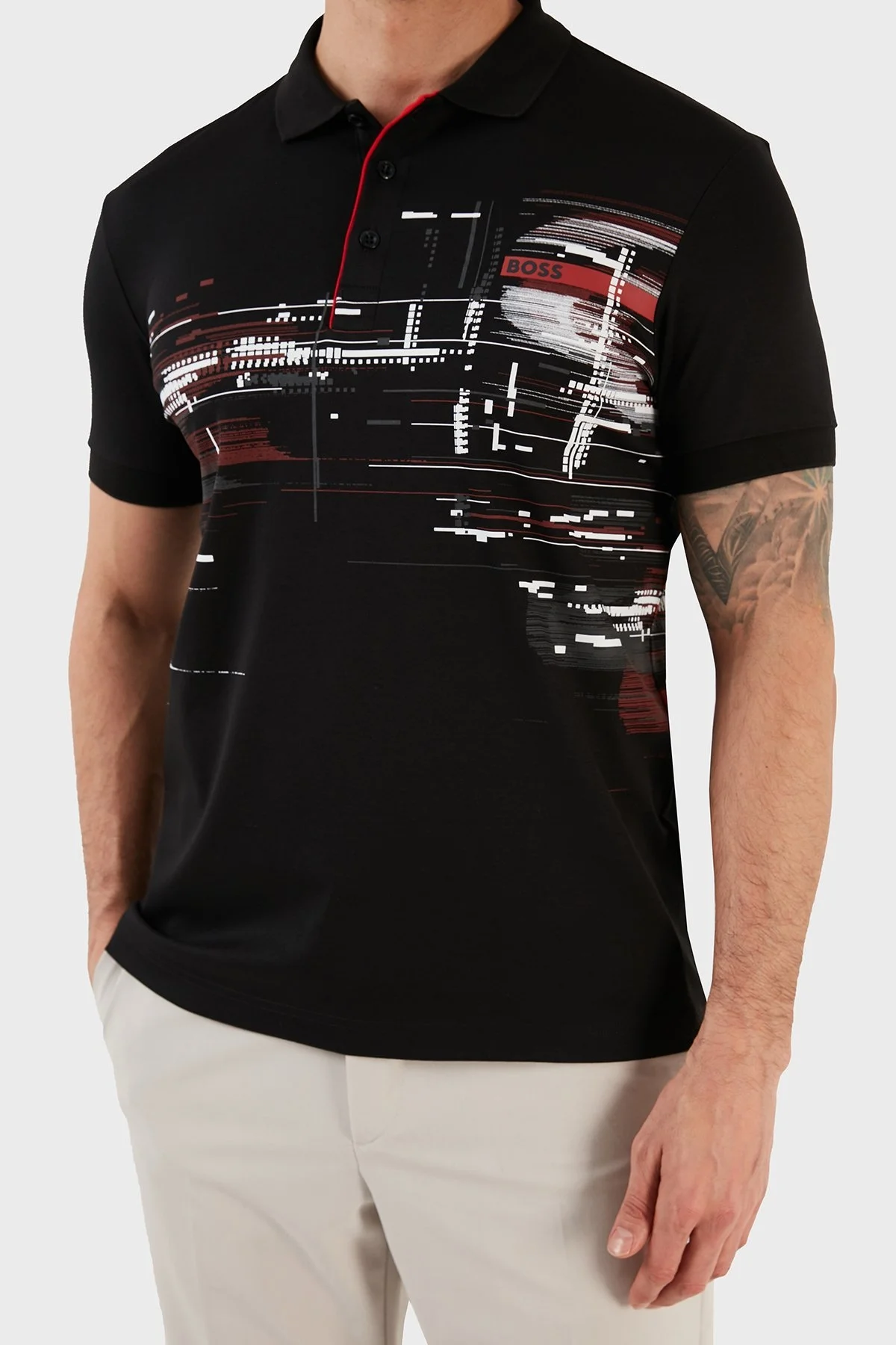 Boss % 100 Pamuk Regular Fit Düğmeli Erkek Polo T Shirt 50483226 001 SİYAH - 4