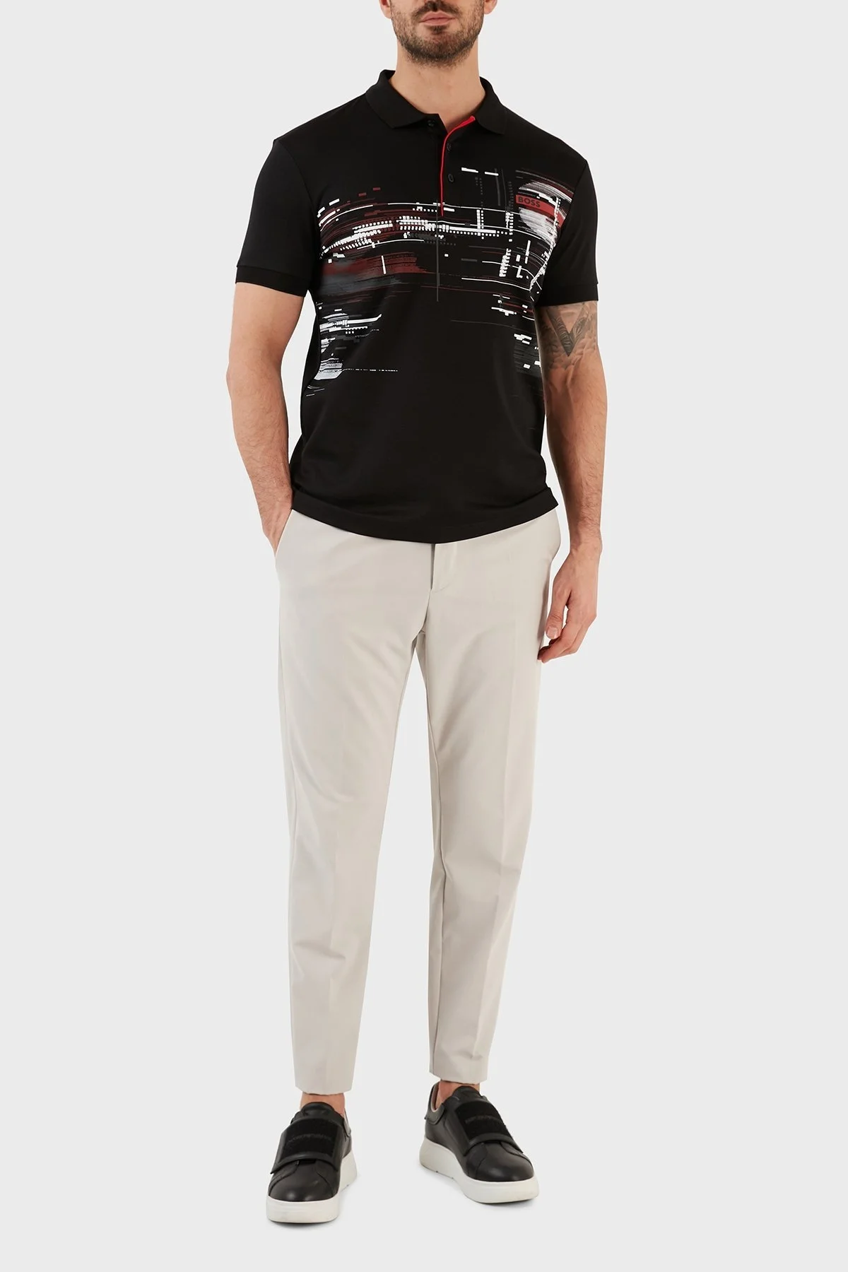 Boss % 100 Pamuk Regular Fit Düğmeli Erkek Polo T Shirt 50483226 001 SİYAH - 5