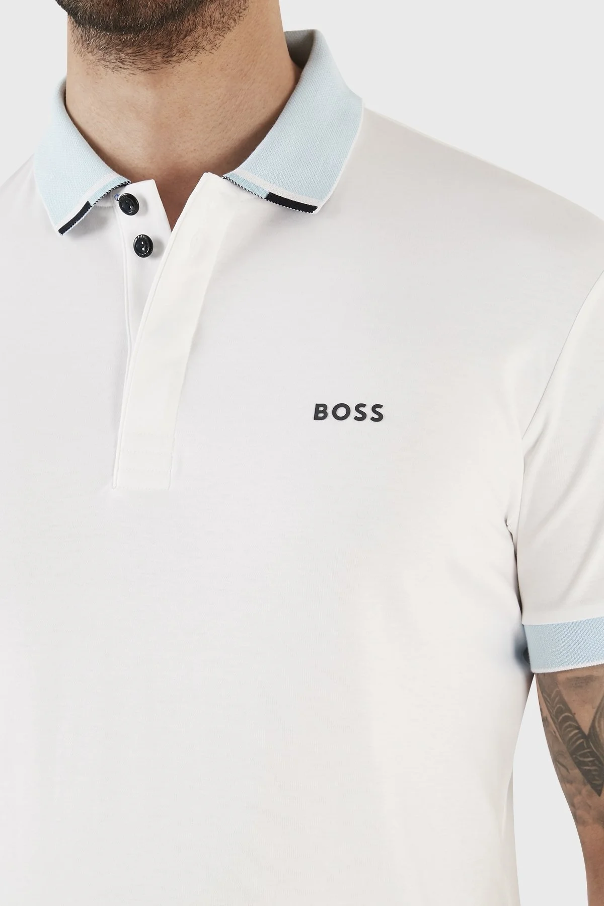 Boss % 100 Pamuk Regular Fit Düğmeli Erkek Polo T Shirt 50488259 100 BEYAZ - 4
