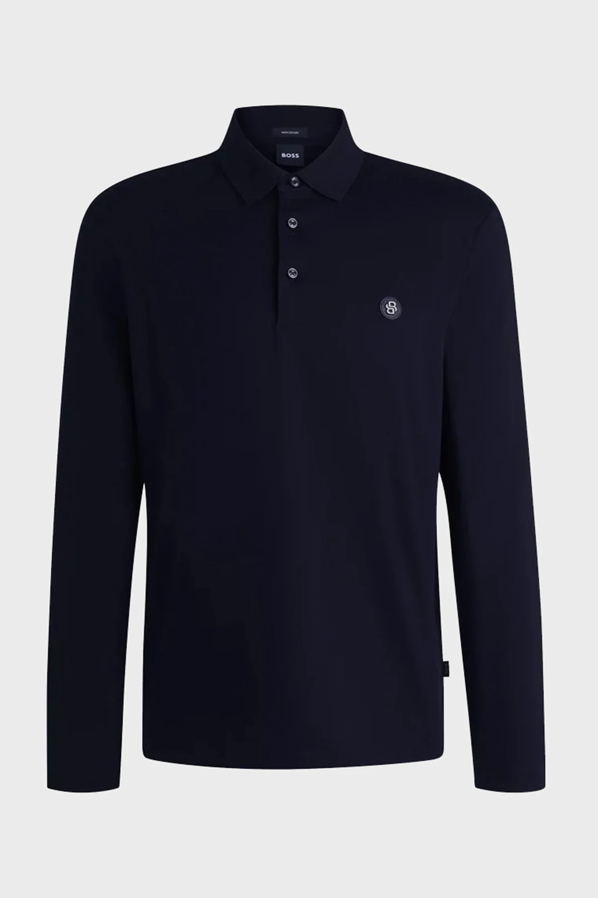 Boss % 100 Pamuk Regular Fit Düğmeli Erkek Polo Yaka Sweat 50523917 404 LACİVERT - 4