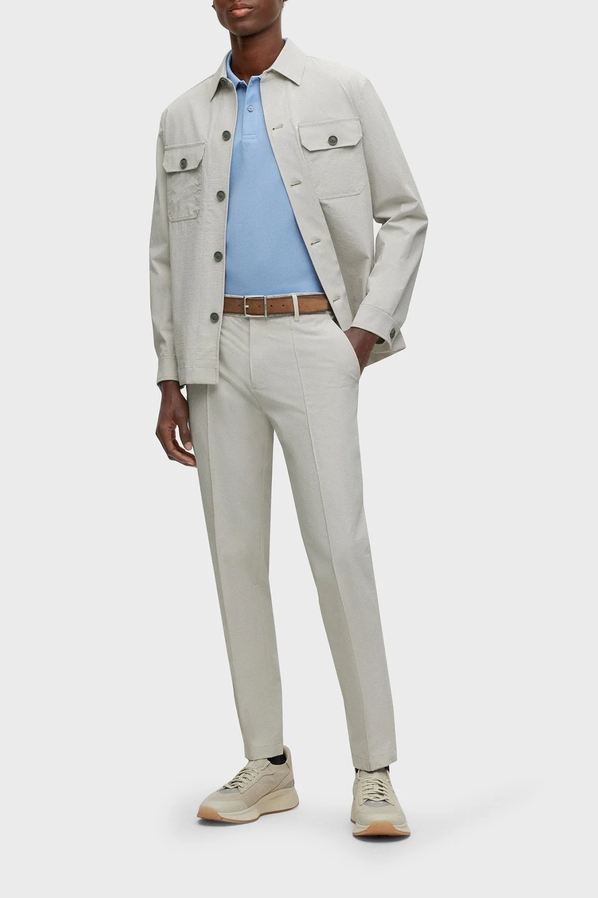 Boss % 100 Pamuk Regular Fit Düğmeli Erkek Polo Yaka T Shirt 50467113 492 MAVİ - 3