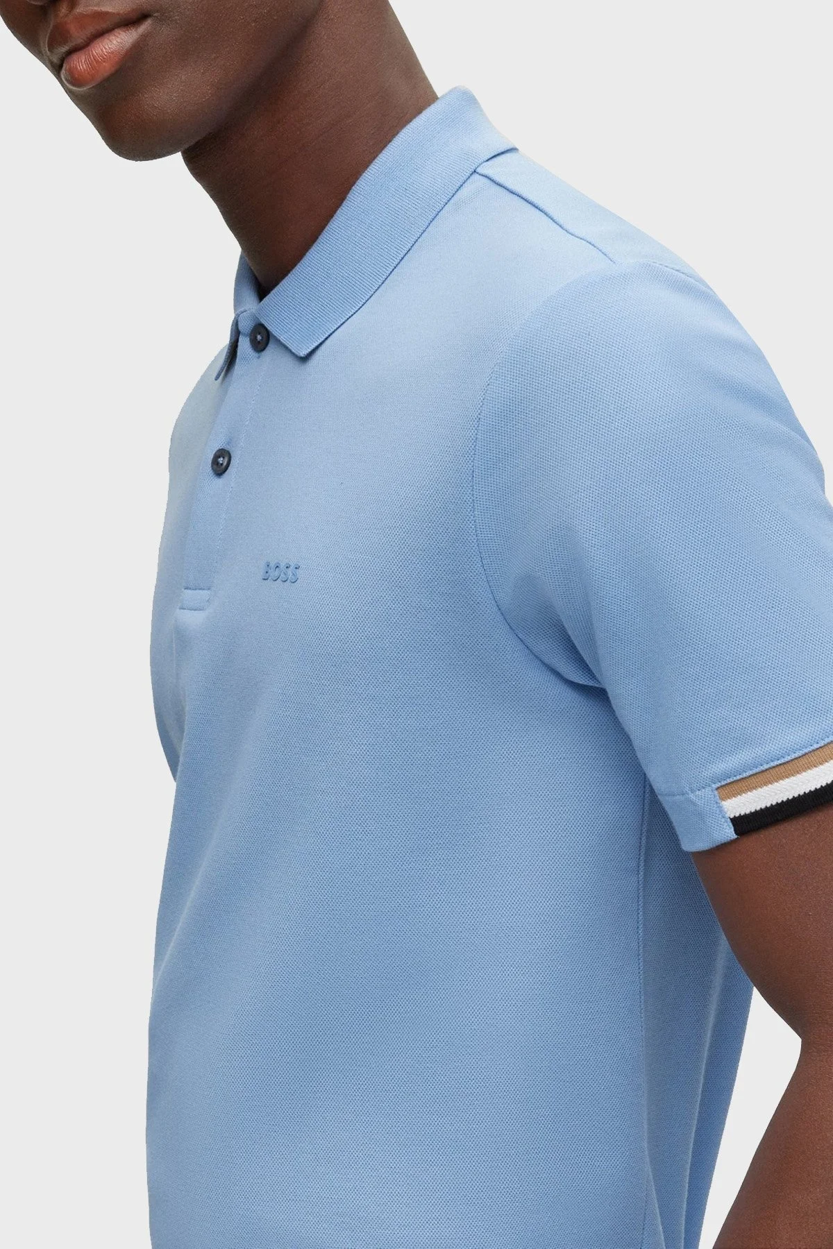 Boss % 100 Pamuk Regular Fit Düğmeli Erkek Polo Yaka T Shirt 50467113 492 MAVİ - 4