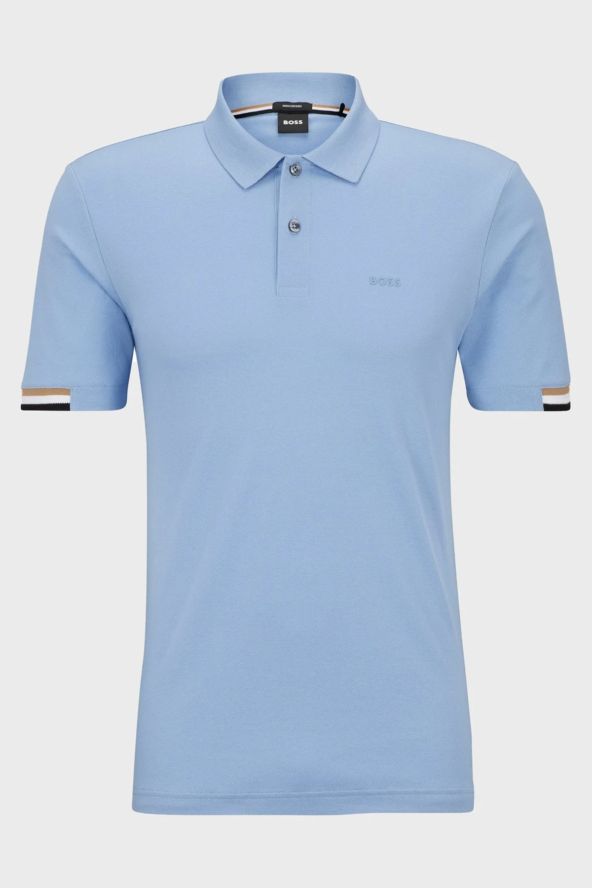 Boss % 100 Pamuk Regular Fit Düğmeli Erkek Polo Yaka T Shirt 50467113 492 MAVİ - 5