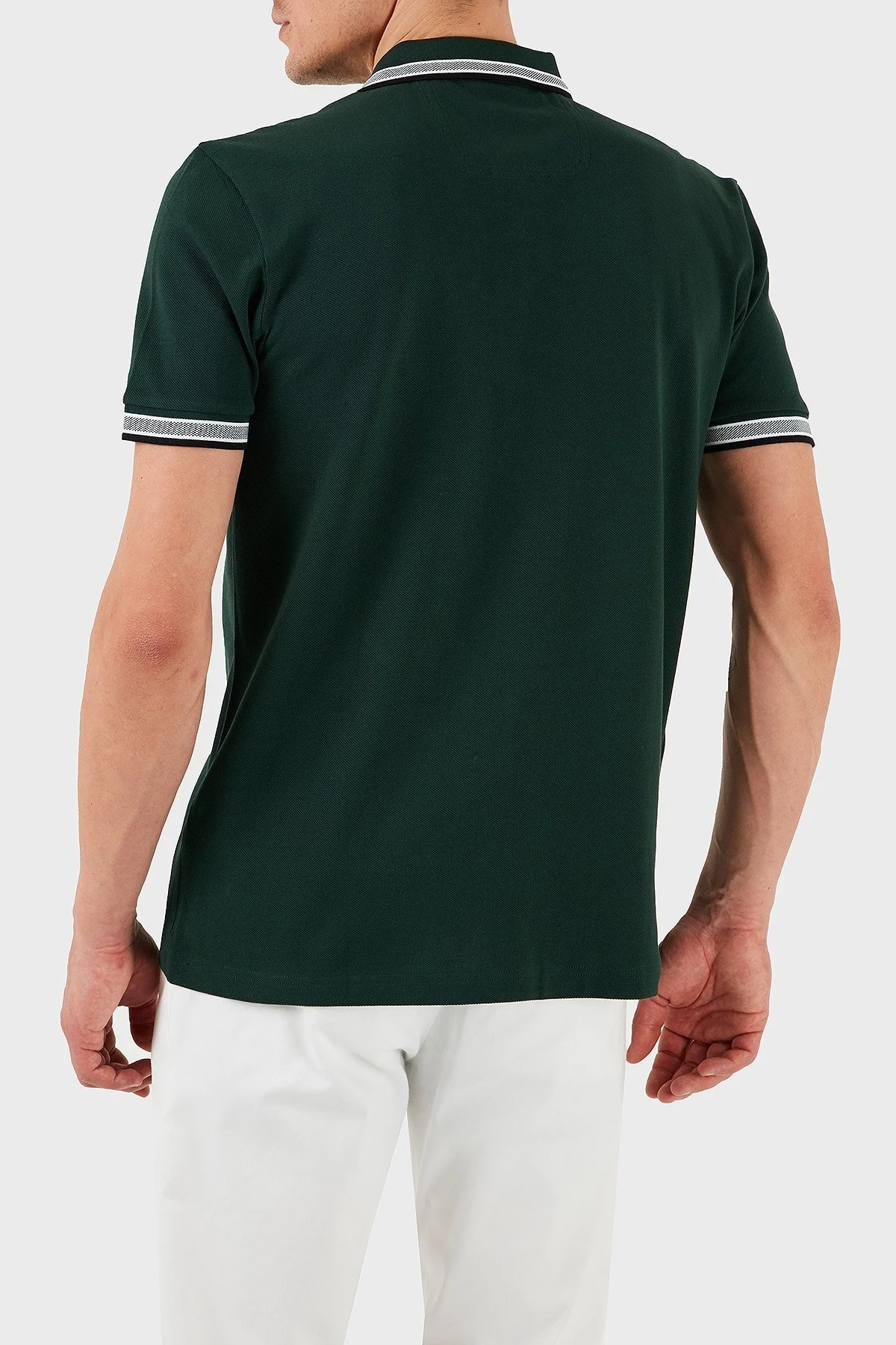 Boss % 100 Pamuk Regular Fit Düğmeli Erkek Polo Yaka T Shirt 50469055 349 HAKİ - 3
