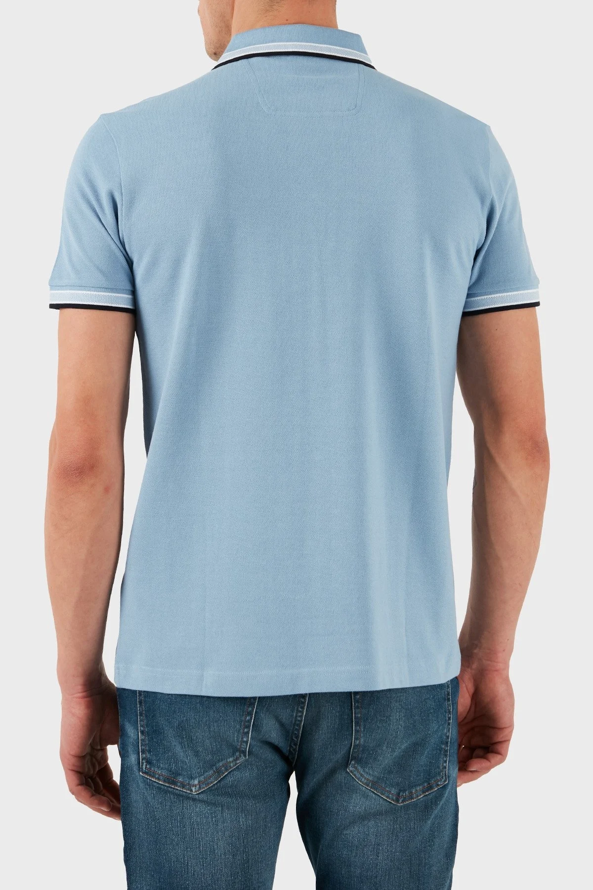 Boss % 100 Pamuk Regular Fit Düğmeli Erkek Polo Yaka T Shirt 50469055 496 MAVİ - 3