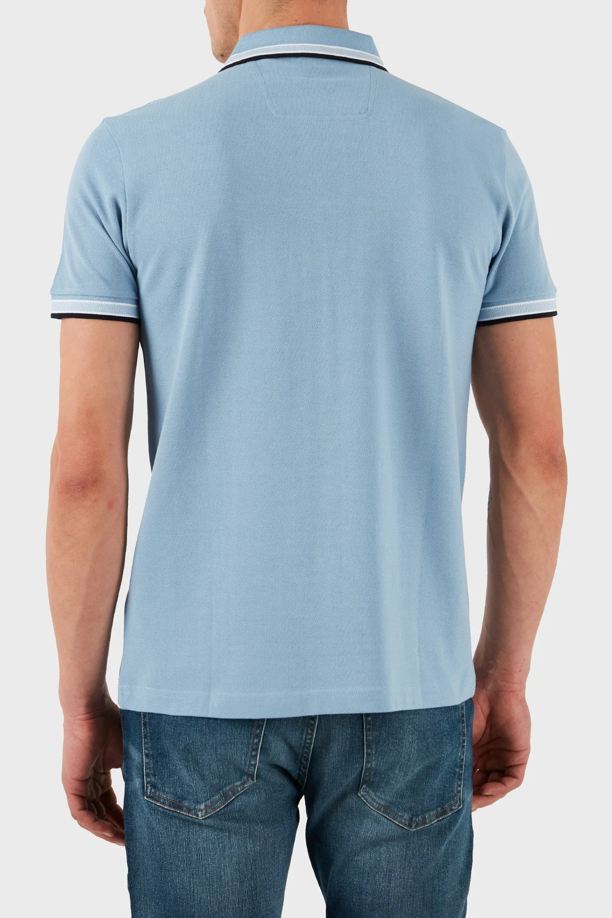 Boss % 100 Pamuk Regular Fit Düğmeli Erkek Polo Yaka T Shirt 50469055 496 MAVİ - 3