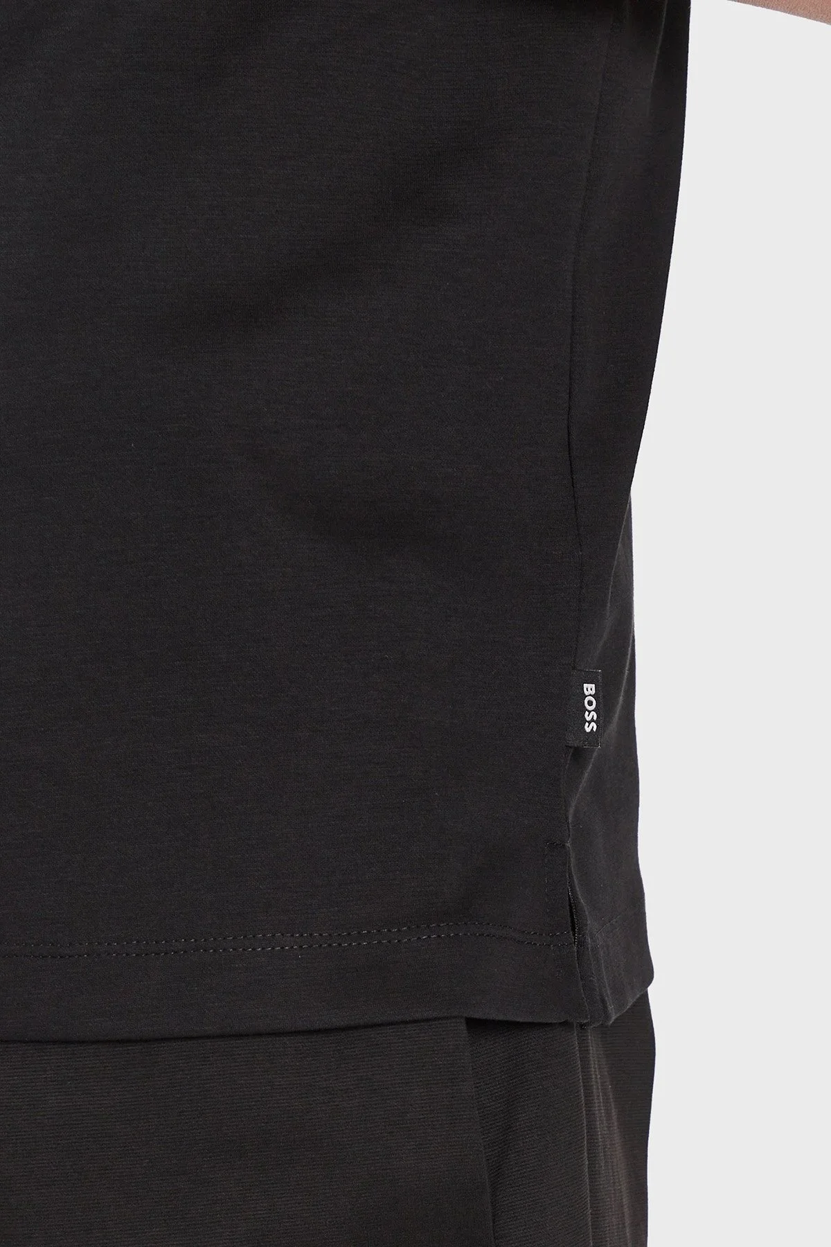 Boss % 100 Pamuk Regular Fit Düğmeli Erkek Polo Yaka T Shirt 50486953 001 SİYAH - 5