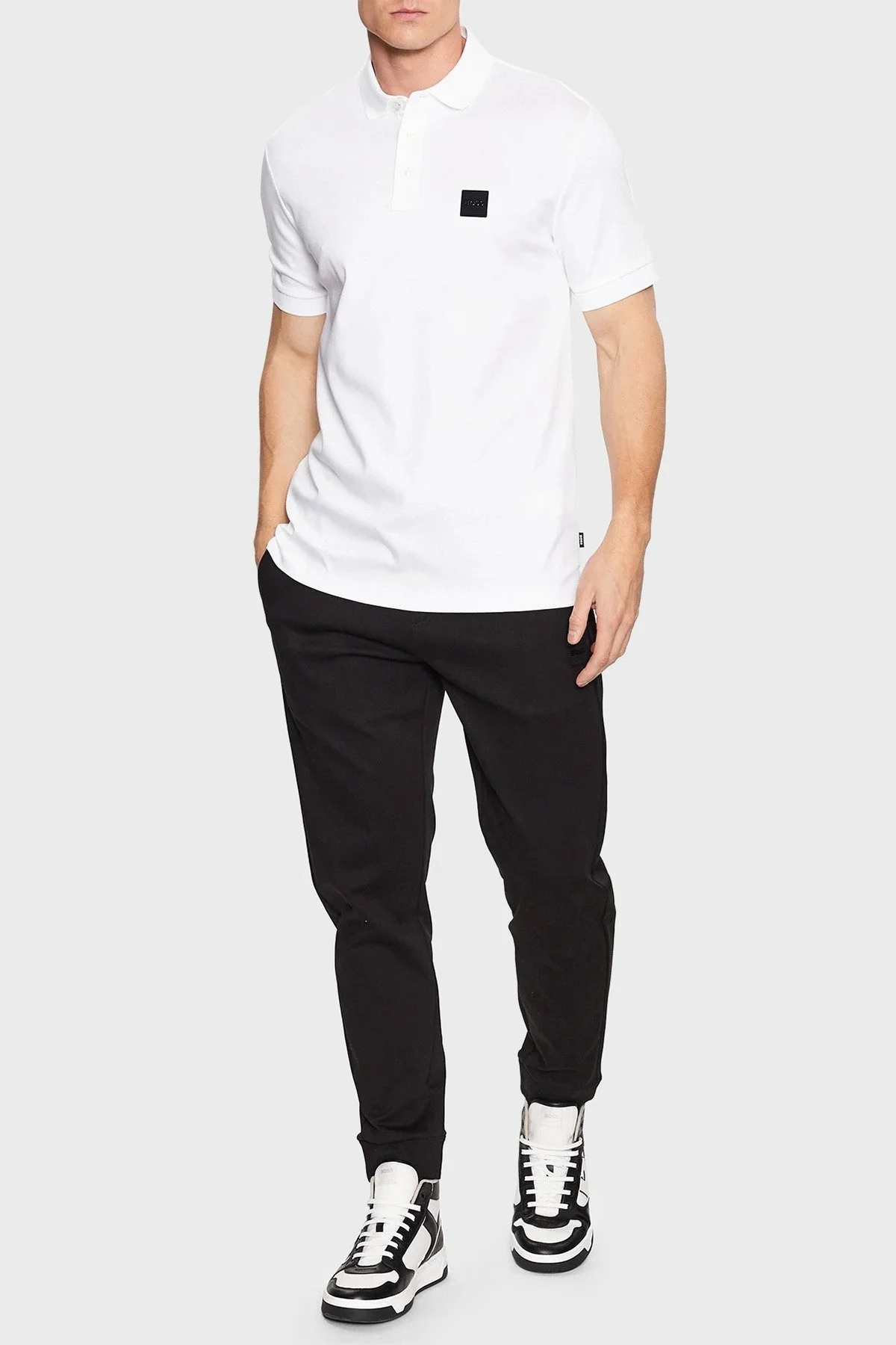Boss % 100 Pamuk Regular Fit Düğmeli Erkek Polo Yaka T Shirt 50486953 100 BEYAZ - 3