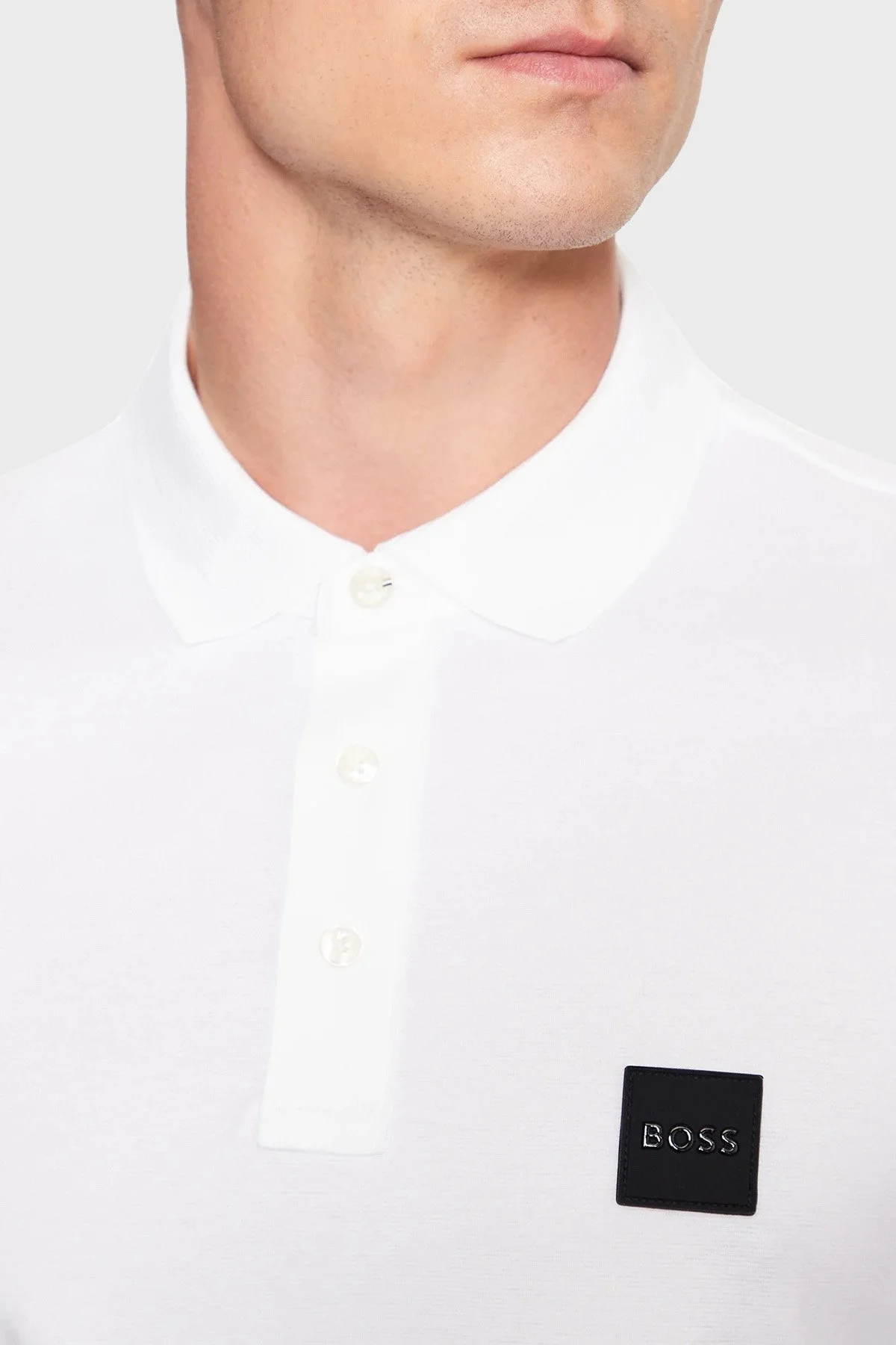 Boss % 100 Pamuk Regular Fit Düğmeli Erkek Polo Yaka T Shirt 50486953 100 BEYAZ - 4