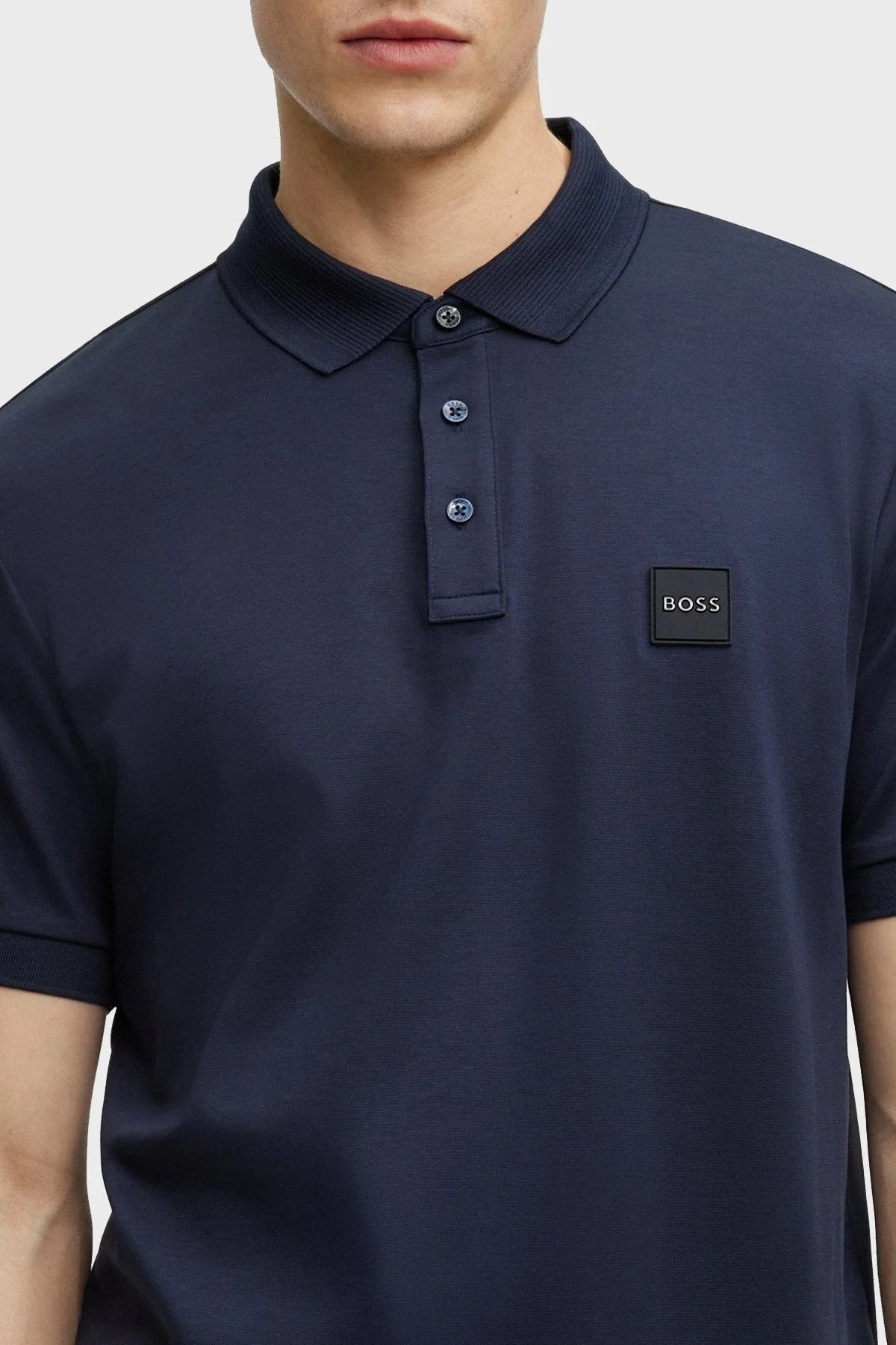Boss % 100 Pamuk Regular Fit Düğmeli Erkek Polo Yaka T Shirt 50486953 404 LACİVERT - 4