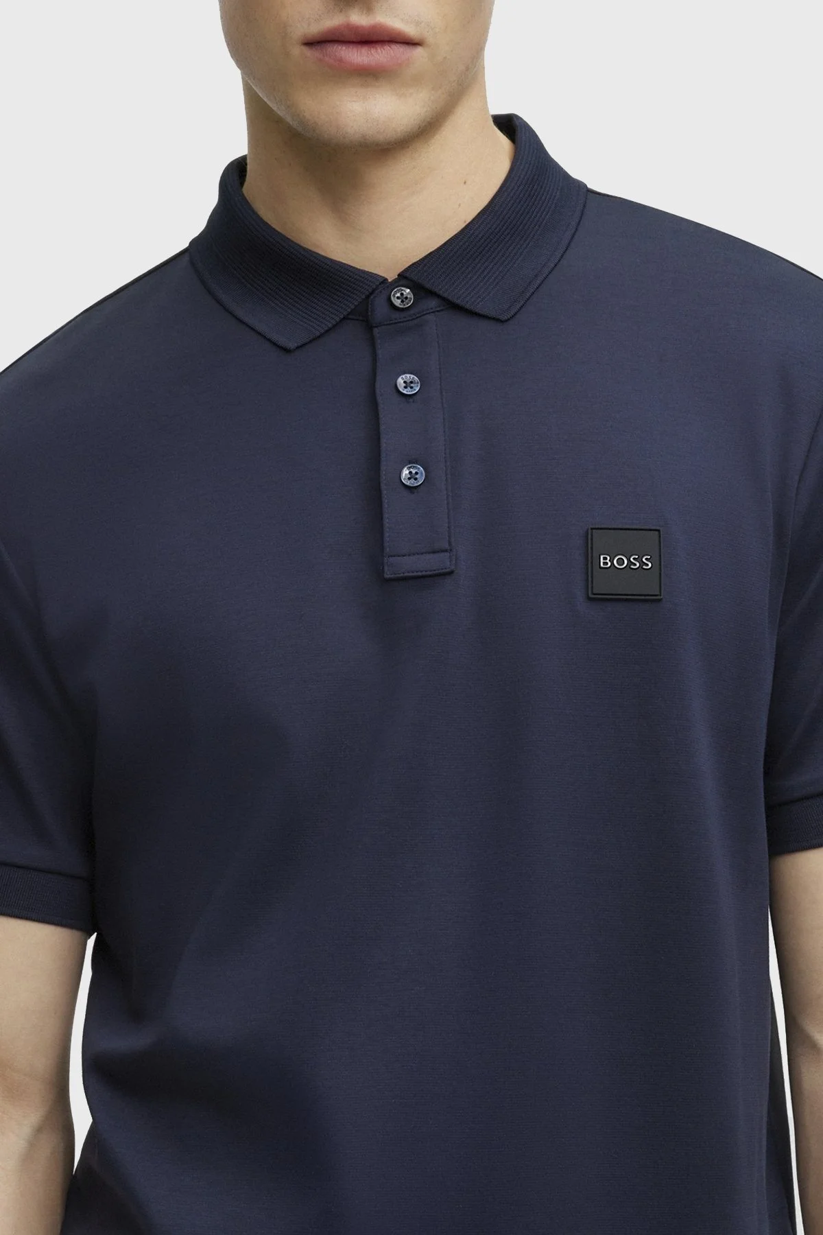 Boss % 100 Pamuk Regular Fit Düğmeli Erkek Polo Yaka T Shirt 50486953 405 LACİVERT - 2