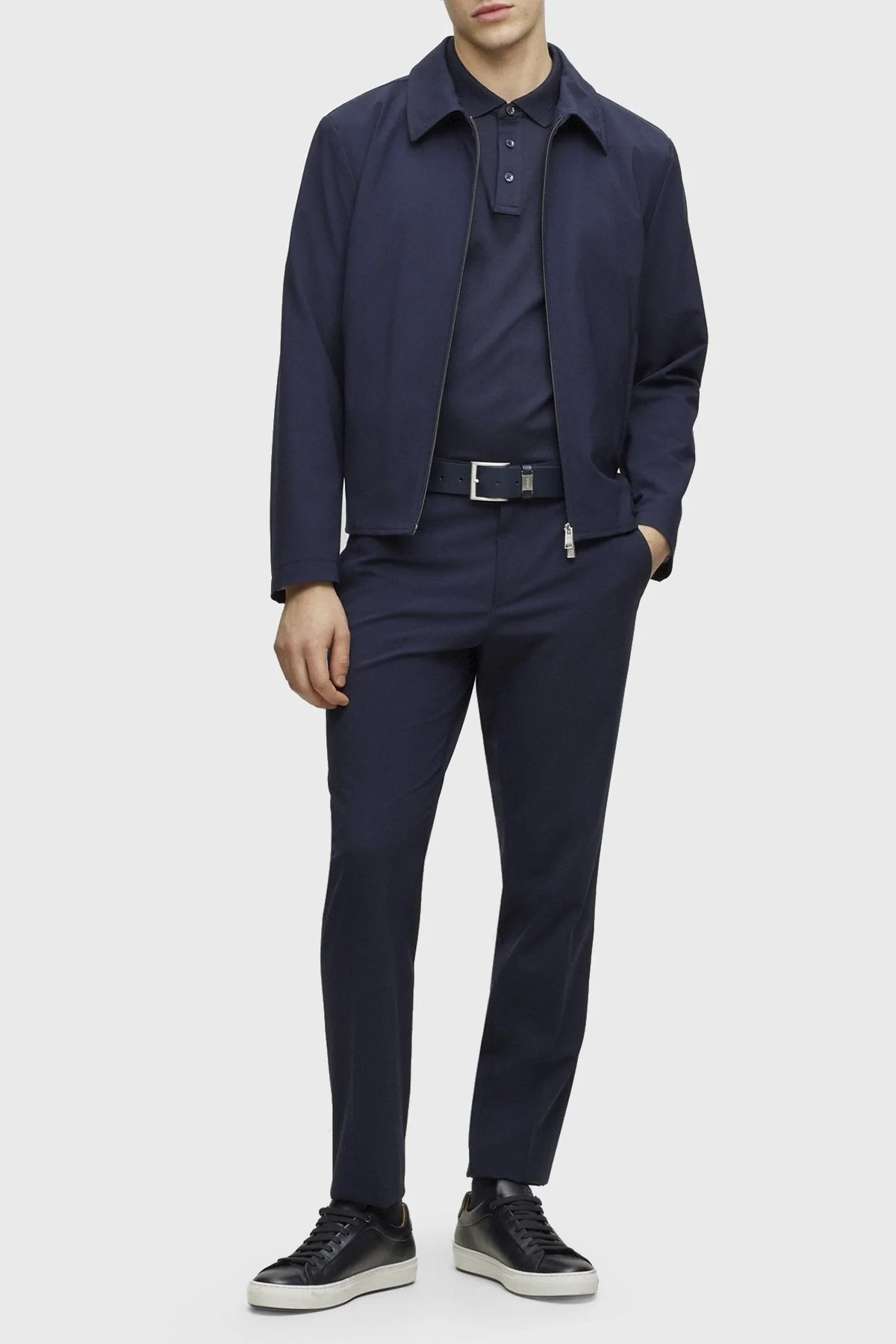 Boss % 100 Pamuk Regular Fit Düğmeli Erkek Polo Yaka T Shirt 50486953 405 LACİVERT - 3