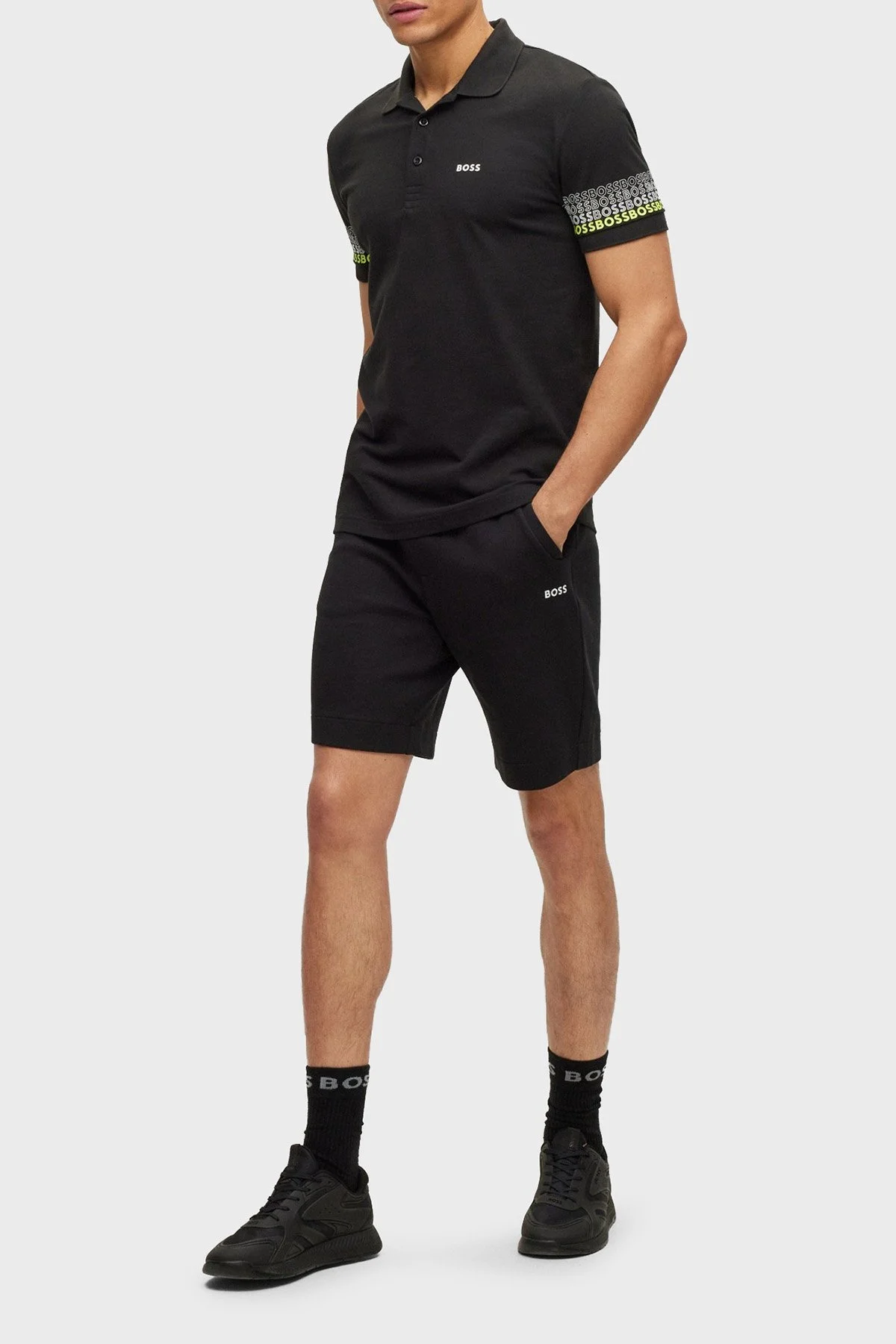 Boss % 100 Pamuk Regular Fit Düğmeli Erkek Polo Yaka T Shirt 50488293 001 SİYAH - 3