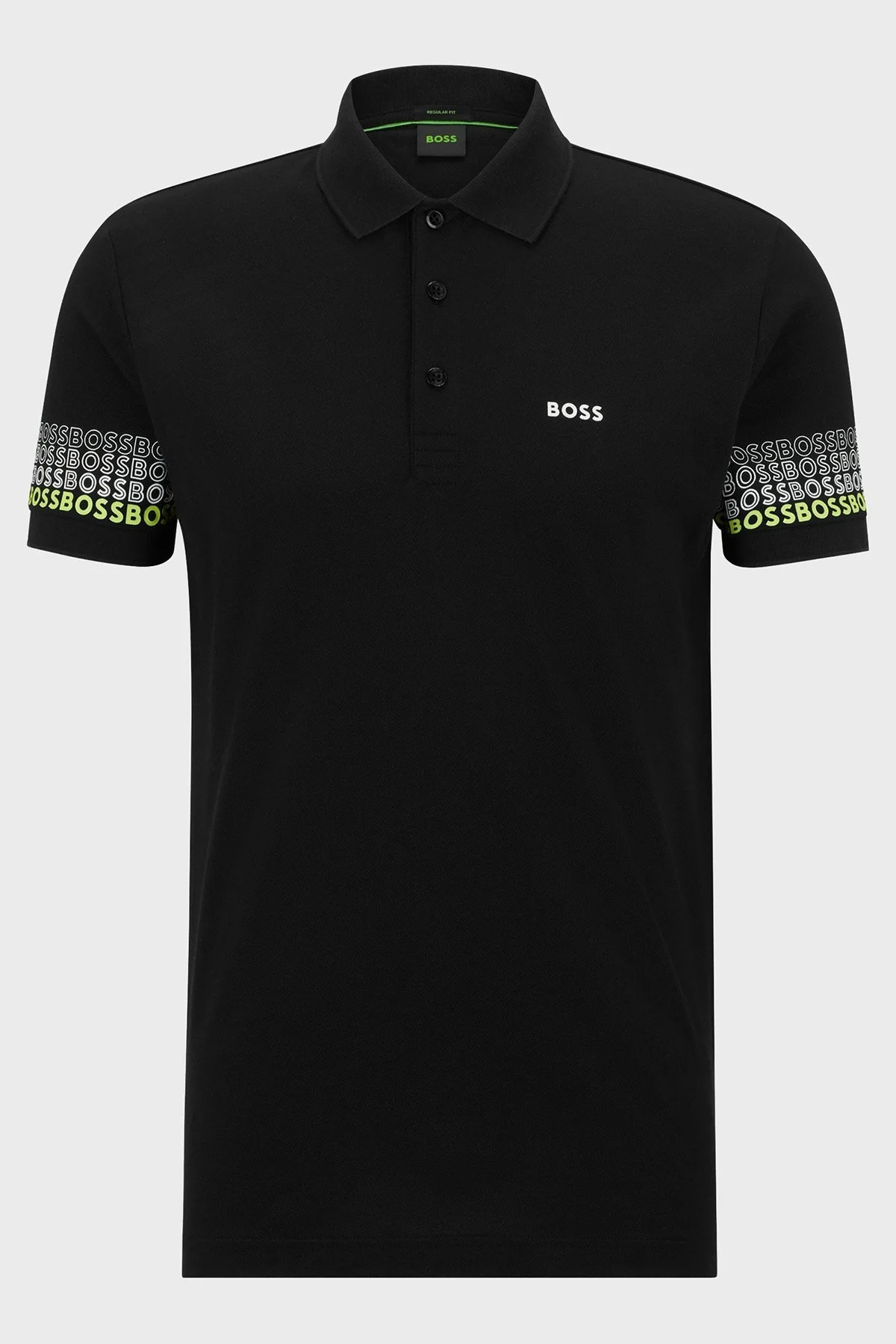 Boss % 100 Pamuk Regular Fit Düğmeli Erkek Polo Yaka T Shirt 50488293 001 SİYAH - 5
