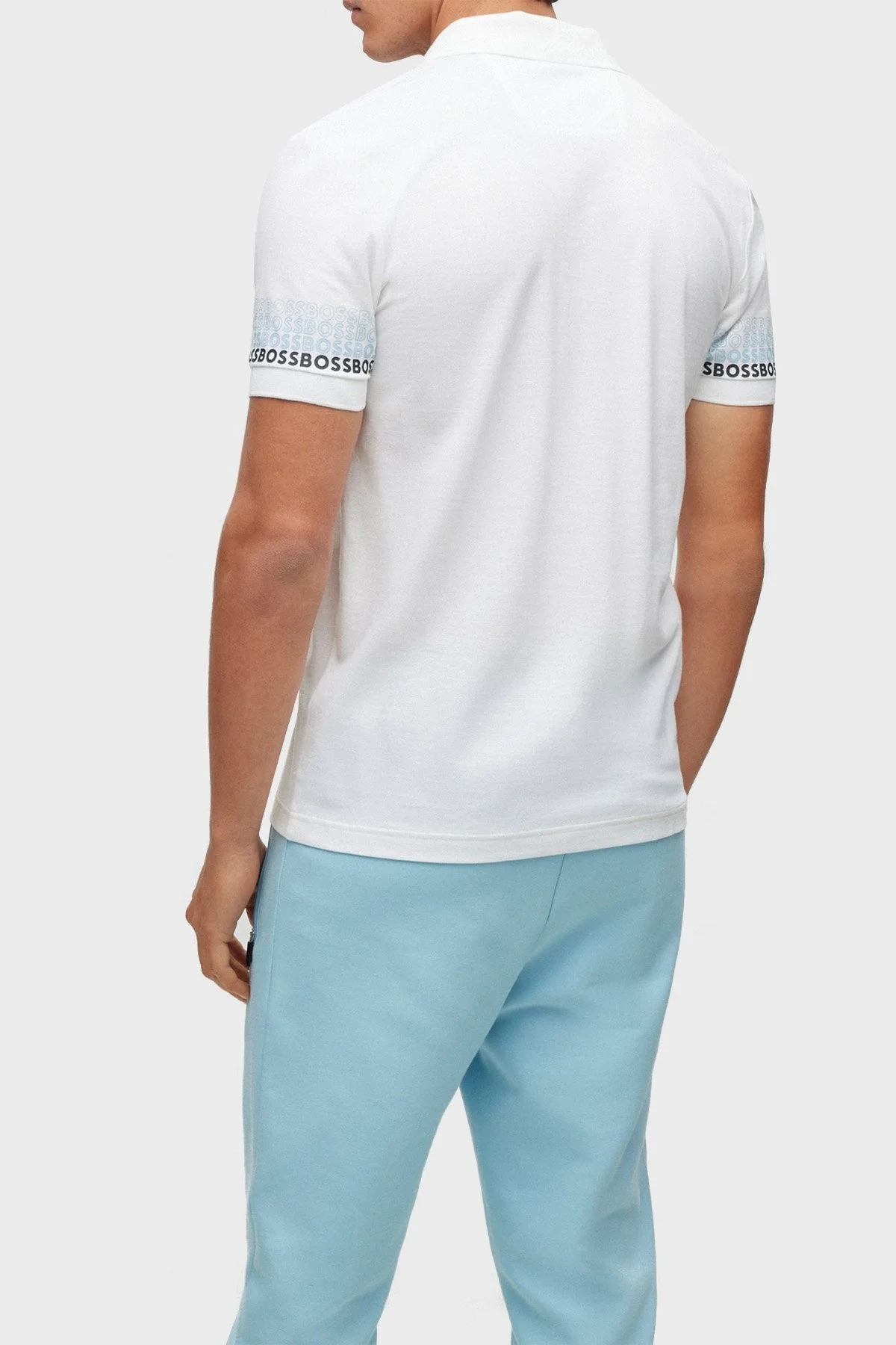 Boss % 100 Pamuk Regular Fit Düğmeli Erkek Polo Yaka T Shirt 50488293 100 BEYAZ - 2